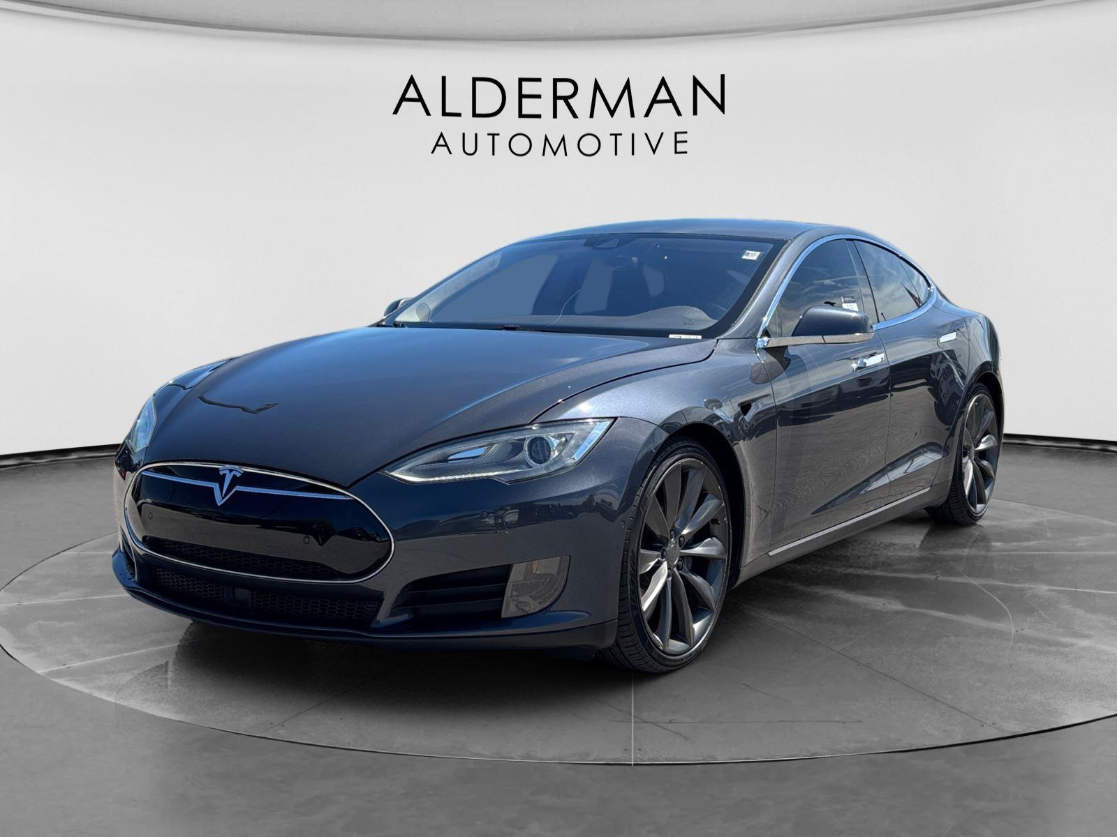 Titanium Metallic 2015 Tesla Model S Sedan All-Wheel Drive Automatic