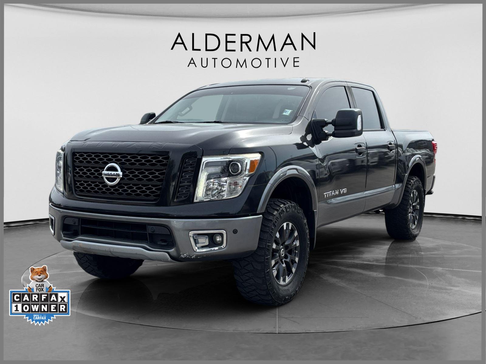 Gray (Magnetic Black) 2018 Nissan Titan PRO-4X Crew Cab 4WD Pickup Truck Four-Wheel Drive Automatic