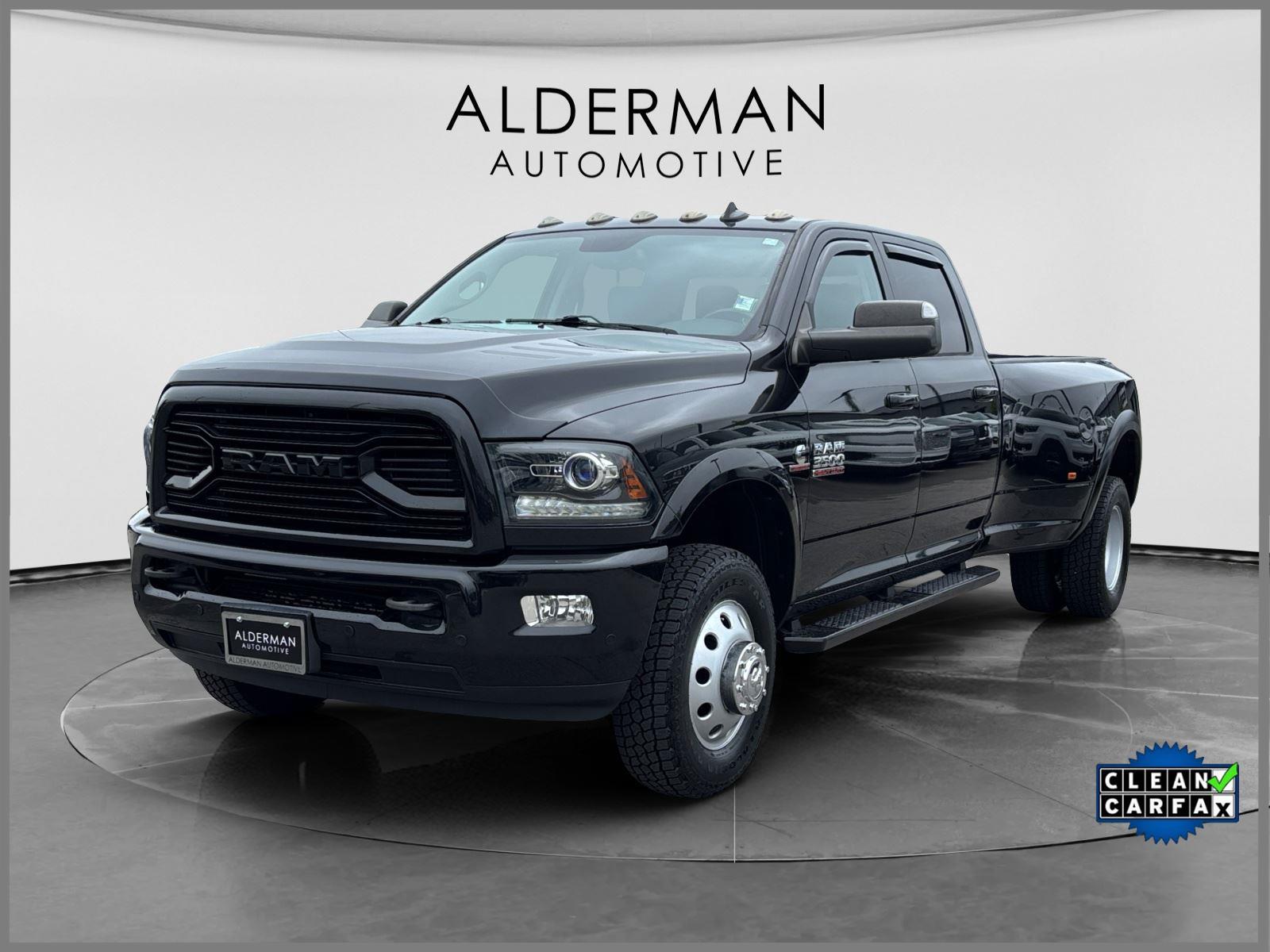 Brilliant Black Crystal Pearlcoat 2018 RAM 3500 Pickup Truck Four-Wheel Drive 6-Speed Automatic