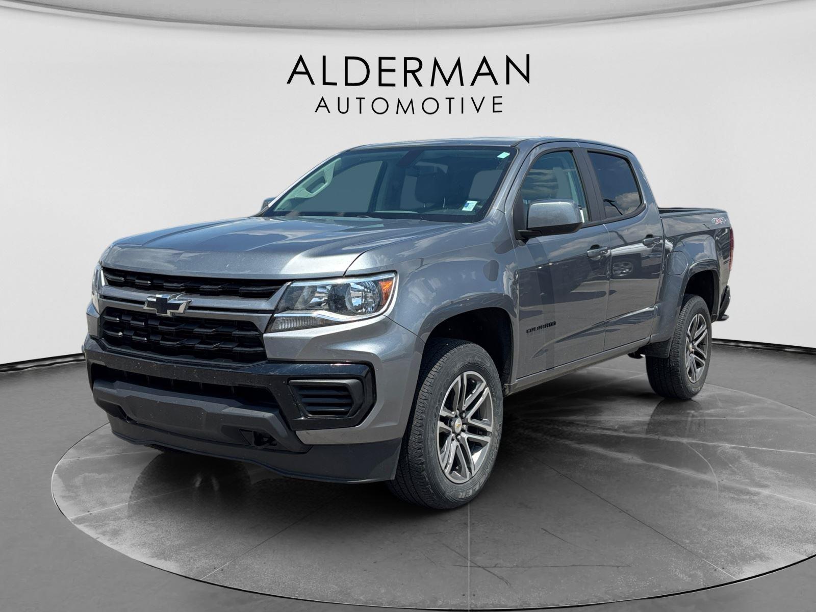 Gray (Satin Steel Metallic) 2021 Chevrolet Colorado Pickup Truck Four-Wheel Drive 8-Speed Automatic