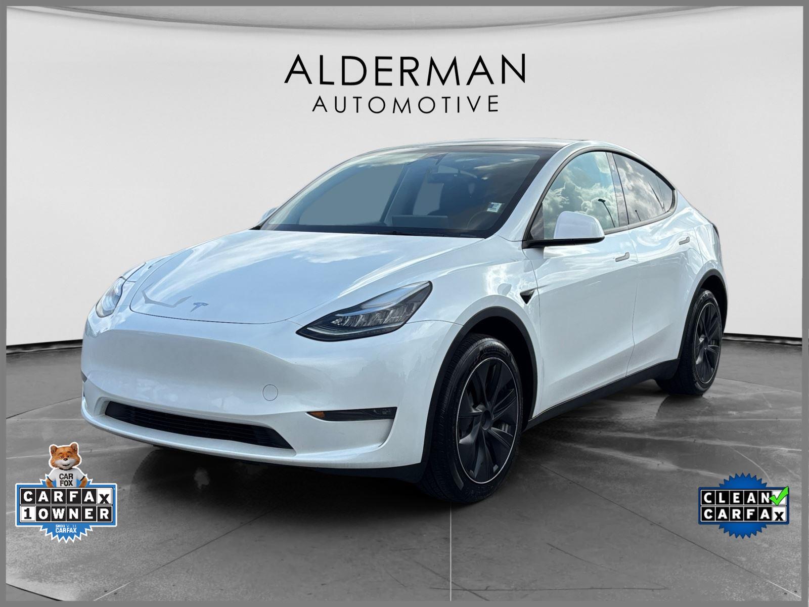 Pearl White Multi-Coat 2023 Tesla Model Y SUV / Crossover All-Wheel Drive Automatic