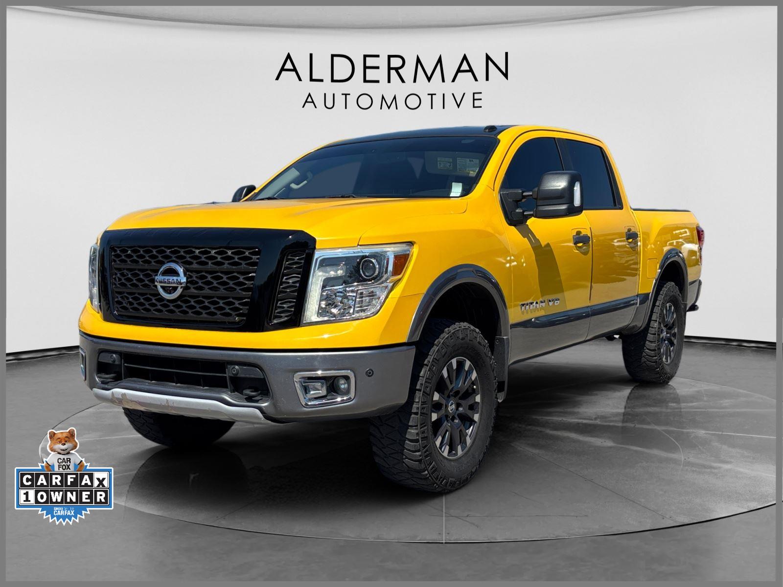 Gray (Magnetic Black) 2018 Nissan Titan Pickup Truck Four-Wheel Drive Automatic