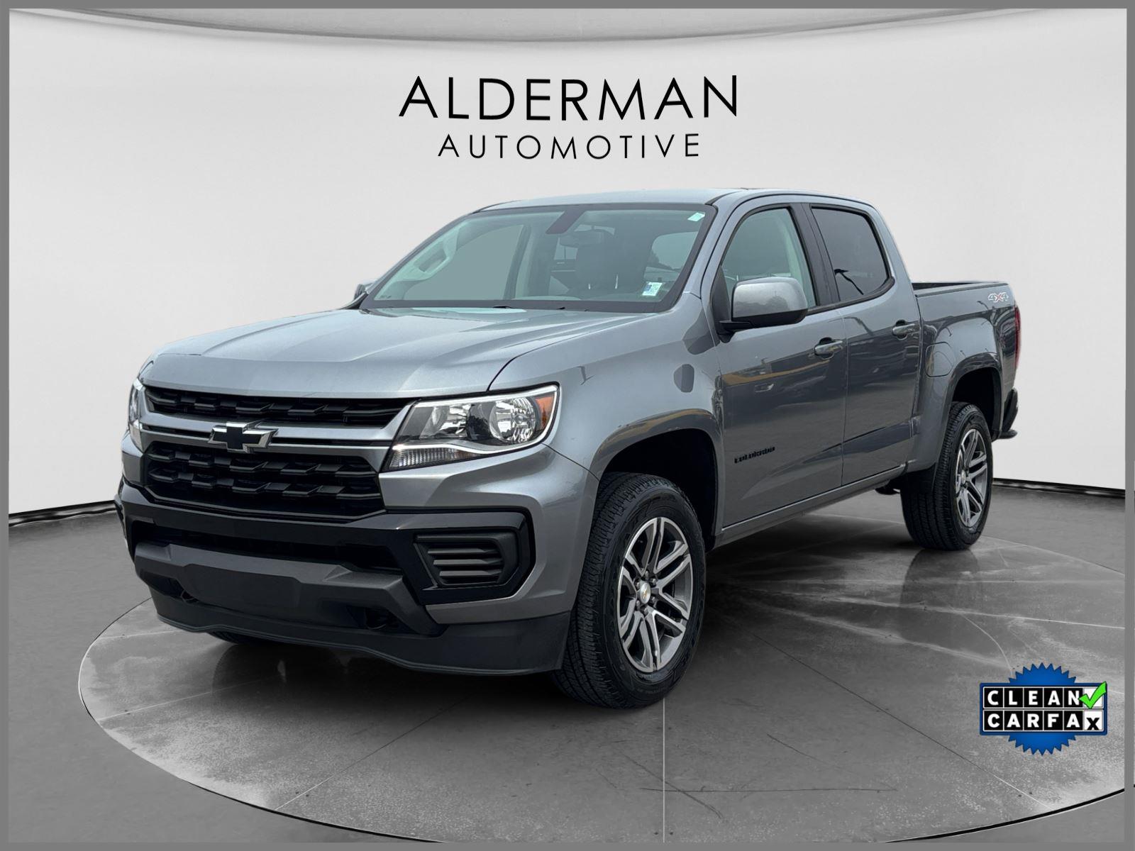 Gray (Satin Steel Metallic) 2021 Chevrolet Colorado Pickup Truck Four-Wheel Drive 8-Speed Automatic