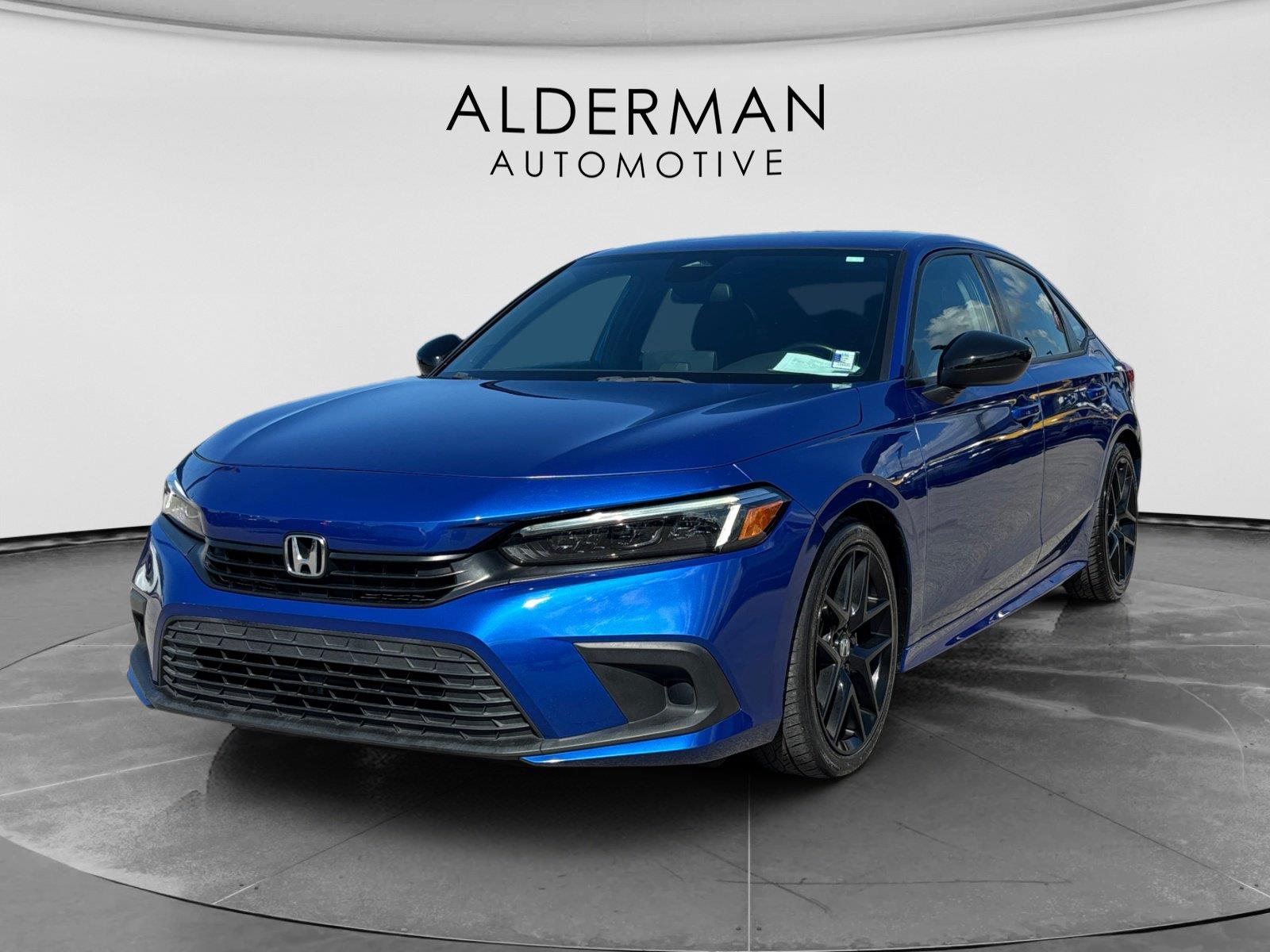 Aegean Blue Metallic 2023 Honda Civic Sedan Front-Wheel Drive 7-Speed CVT
