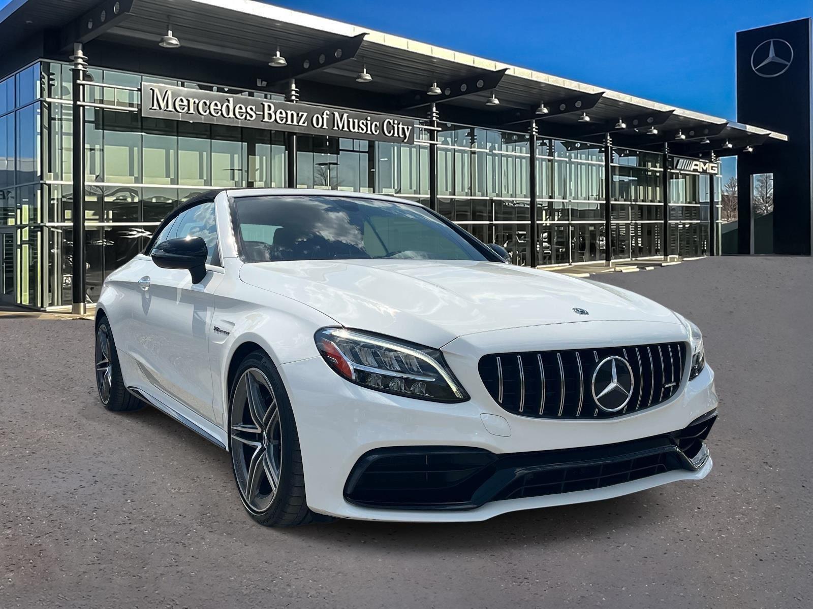Polar White 2020 Mercedes-Benz C-Class AMG C 63 Cabriolet RWD Convertible Rear-Wheel Drive Automatic