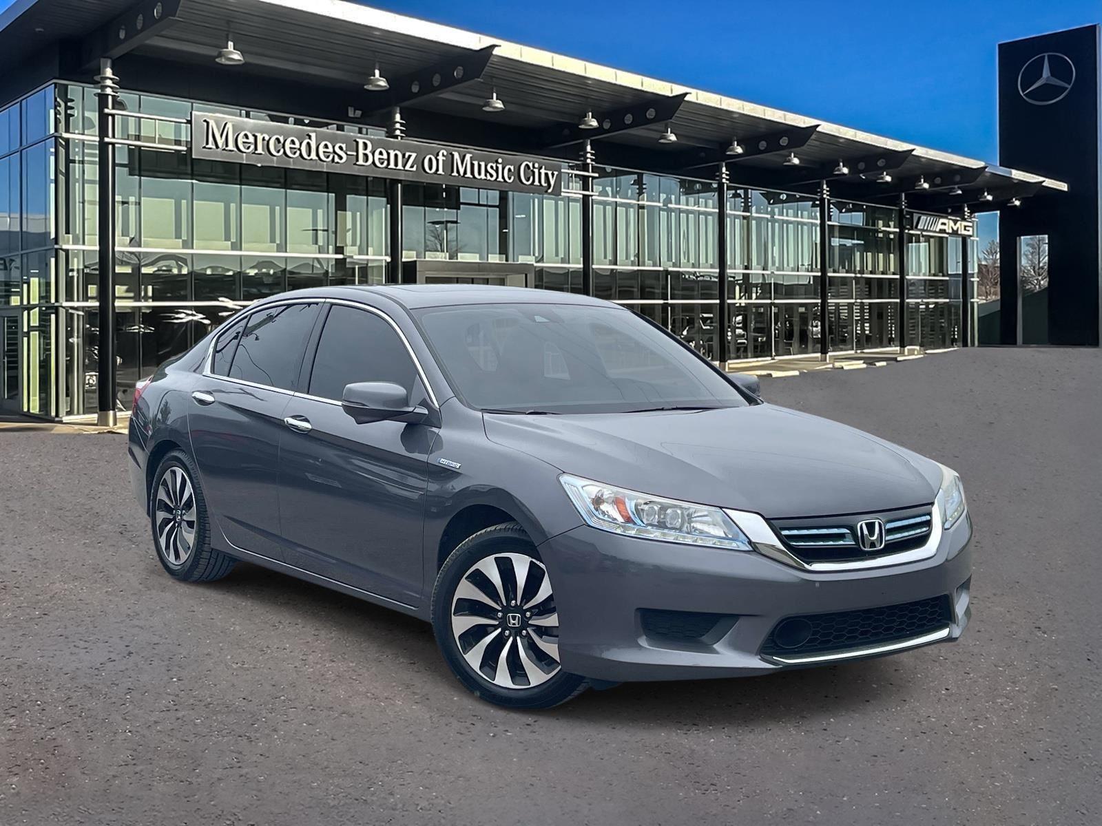 Gray (Modern Steel Metallic) 2015 Honda Accord Hybrid Touring Sedan Front-Wheel Drive Continuously Variable Transmission