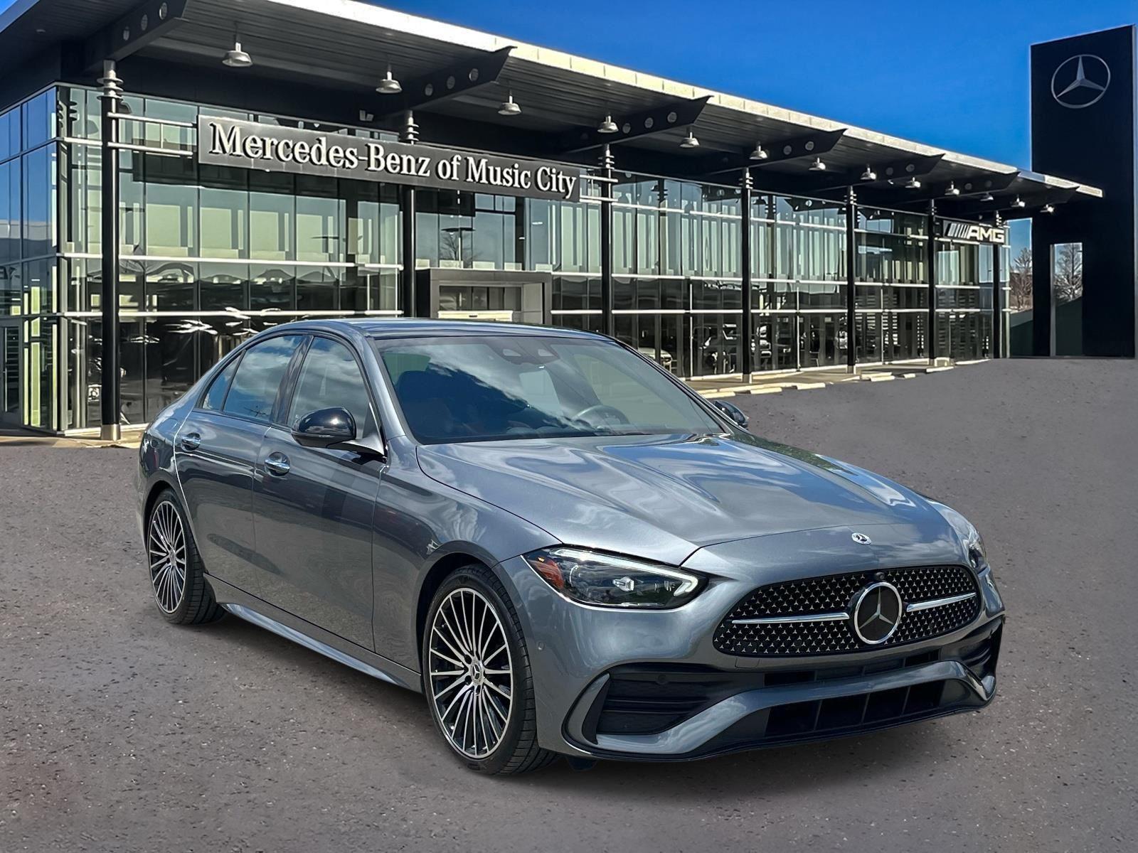 Gray (Selenite Grey Metallic) 2024 Mercedes-Benz C-Class Sedan Rear-Wheel Drive Automatic