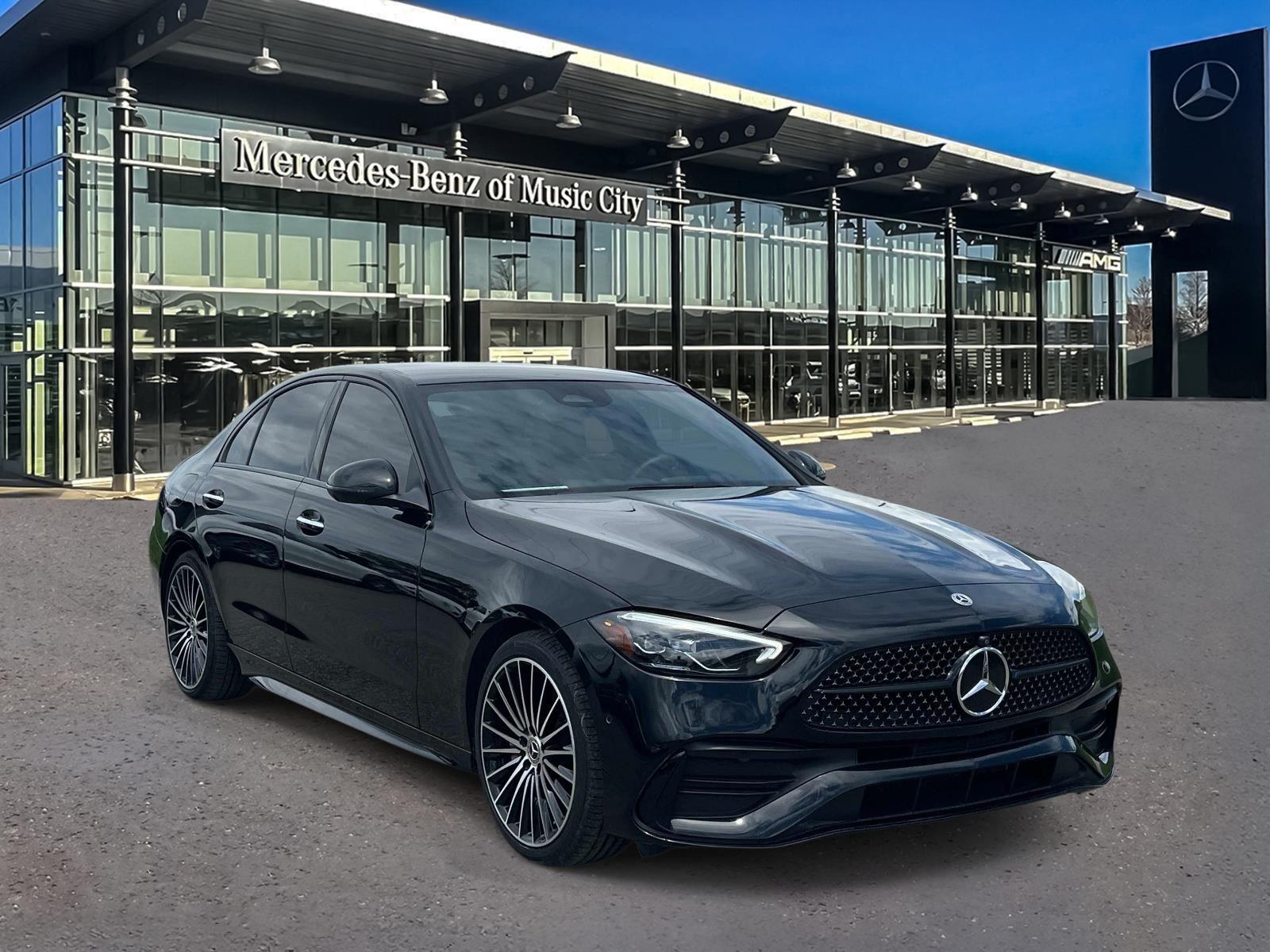 Black 2024 Mercedes-Benz C-Class Sedan Rear-Wheel Drive Automatic