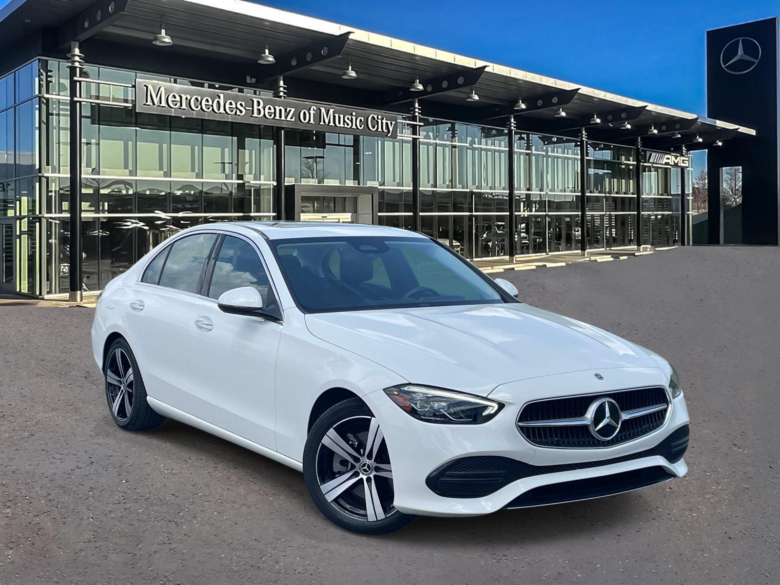 Polar White 2022 Mercedes-Benz C-Class Sedan Rear-Wheel Drive Automatic