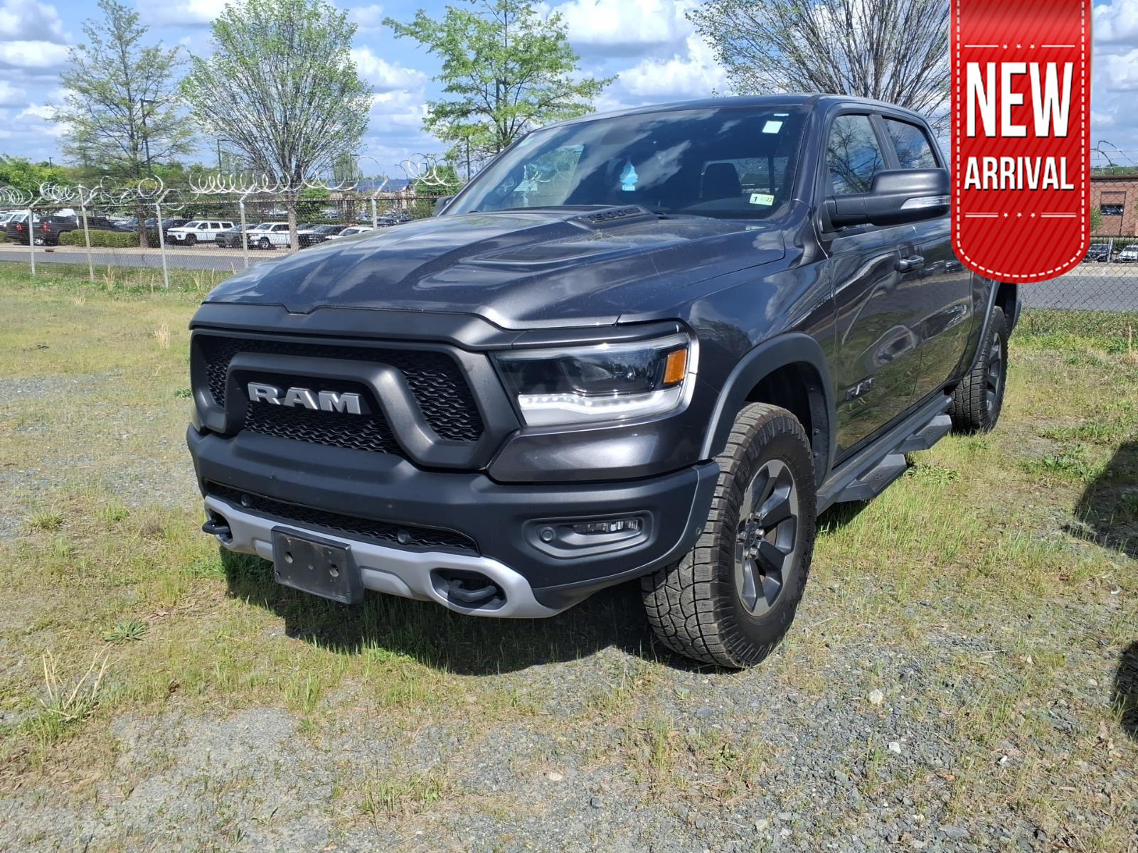 Gray (Granite Crystal Metallic Clearcoat) 2019 RAM 1500 Rebel Crew Cab 4WD Pickup Truck Four-Wheel Drive 8-Speed Automatic