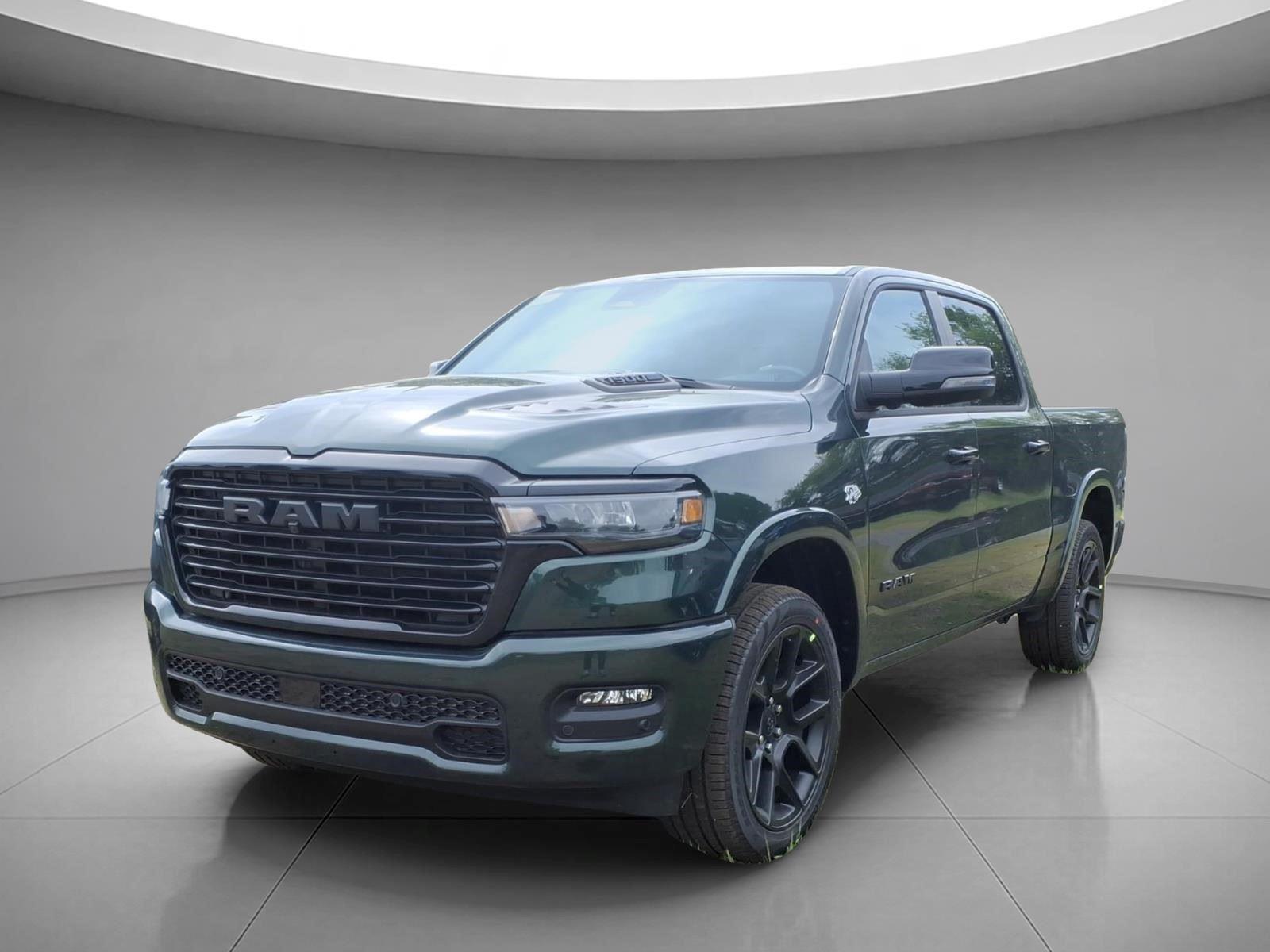 Serrano Green Metallic 2026 RAM 1500 Laramie Crew Cab 4WD Pickup Truck Four-Wheel Drive 8-Speed Automatic