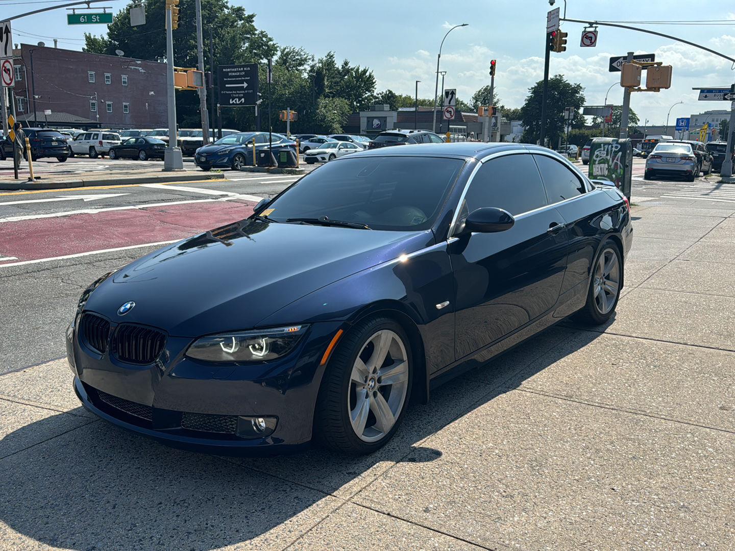 Monaco Blue Metallic 2009 BMW 3 Series Convertible Rear-Wheel Drive 6-Speed Manual