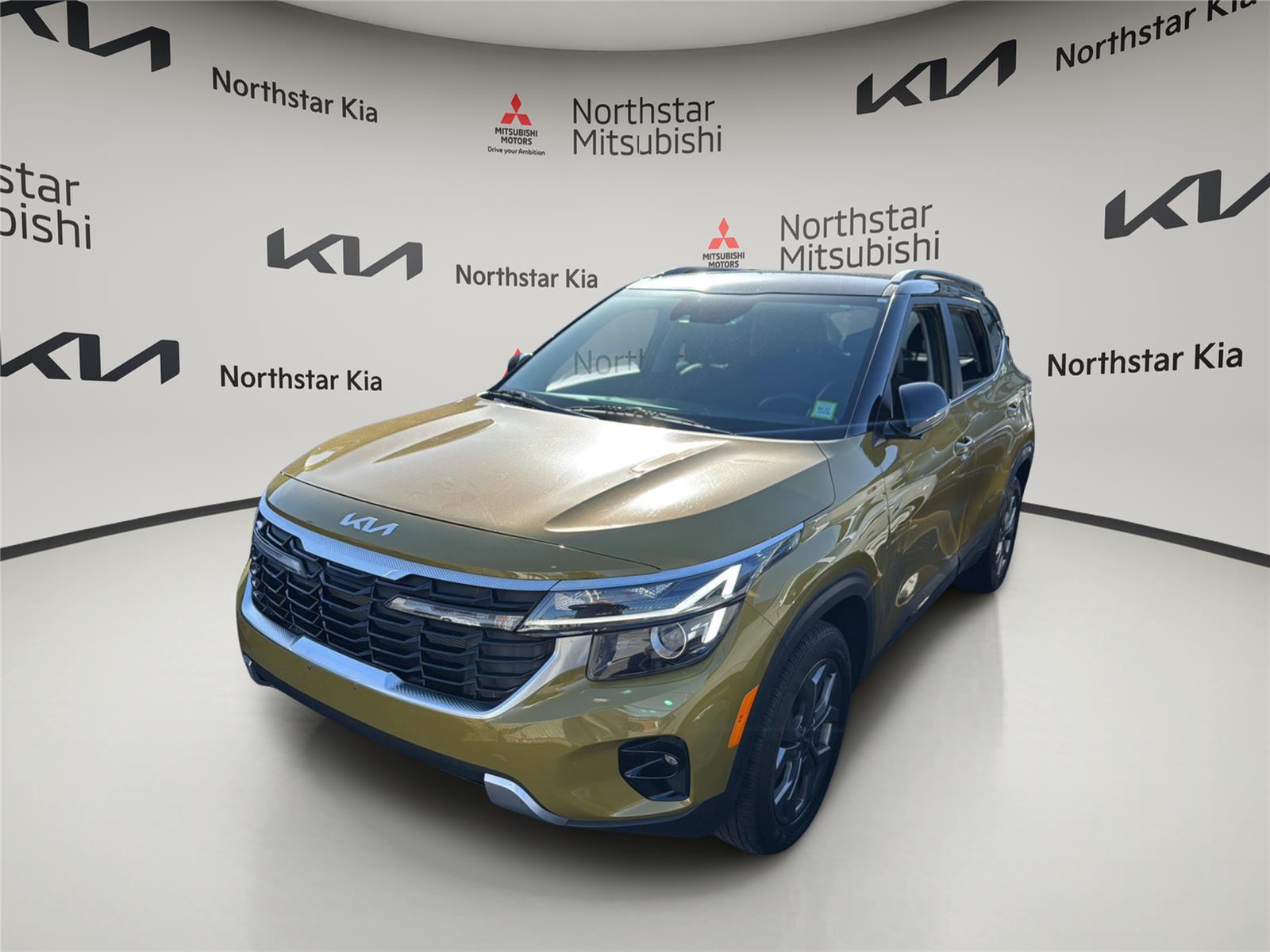 Valais Green/Black Roof 2024 Kia Seltos S AWD SUV / Crossover All-Wheel Drive Continuously Variable Transmission