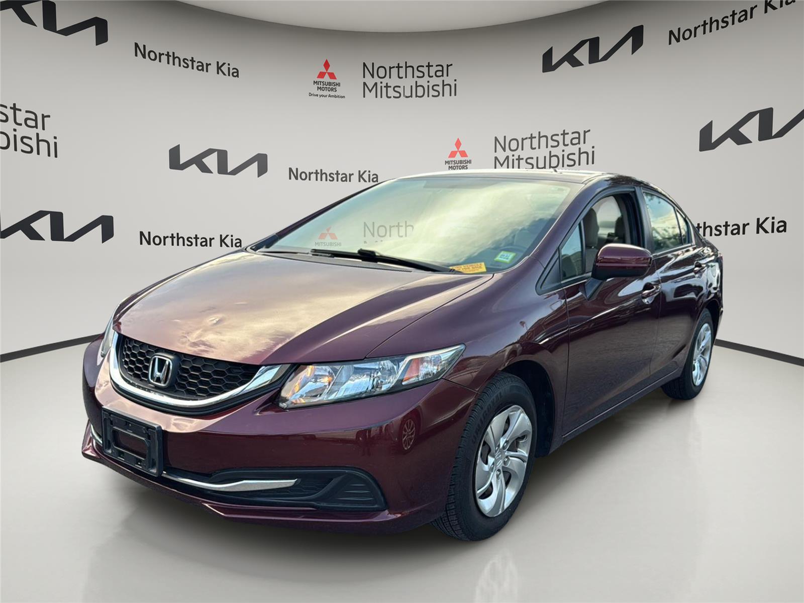 Red (Crimson Pearl) 2015 Honda Civic LX Sedan Front-Wheel Drive Continuously Variable Transmission
