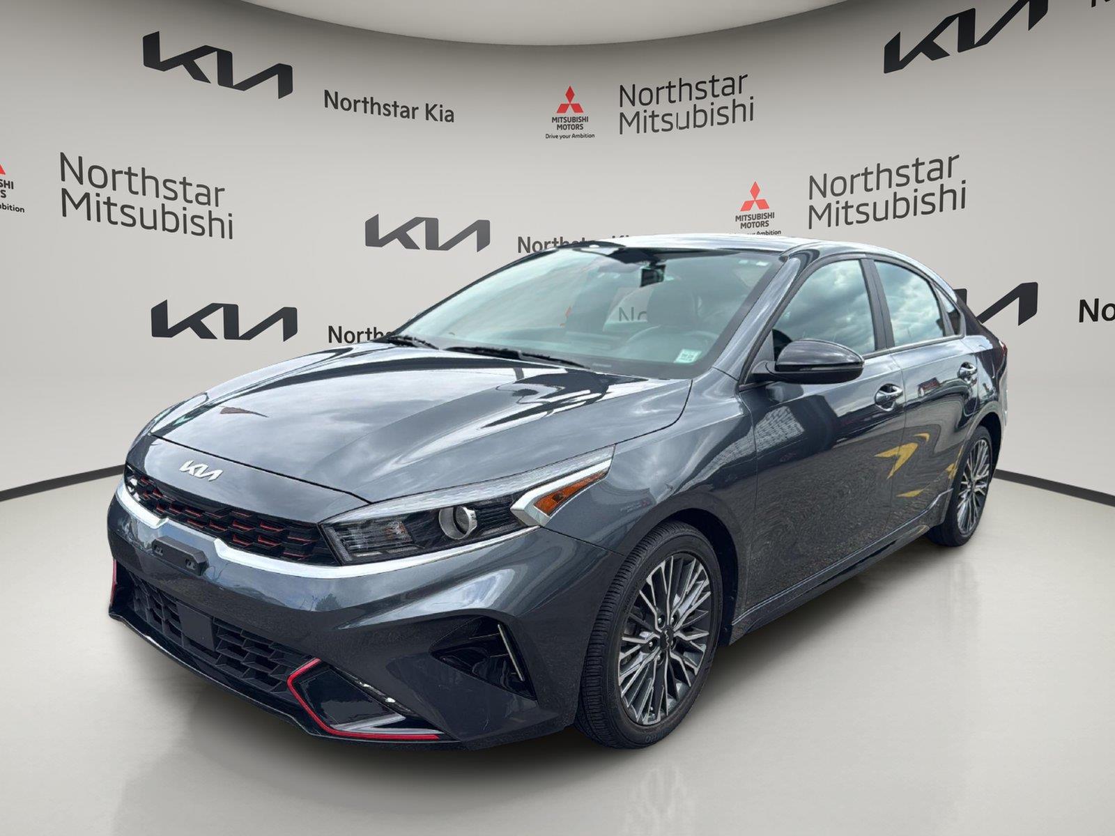 Gravity Gray 2023 Kia Forte Sedan Front-Wheel Drive Continuously Variable Transmission