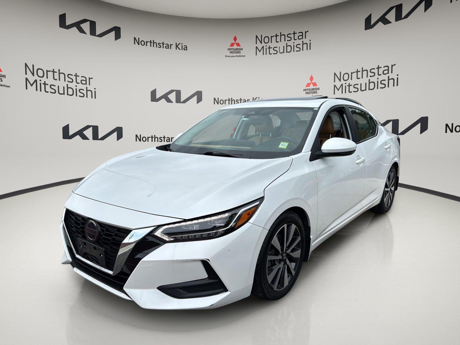 Aspen White Tricoat 2020 Nissan Sentra Sedan Front-Wheel Drive Continuously Variable Transmission