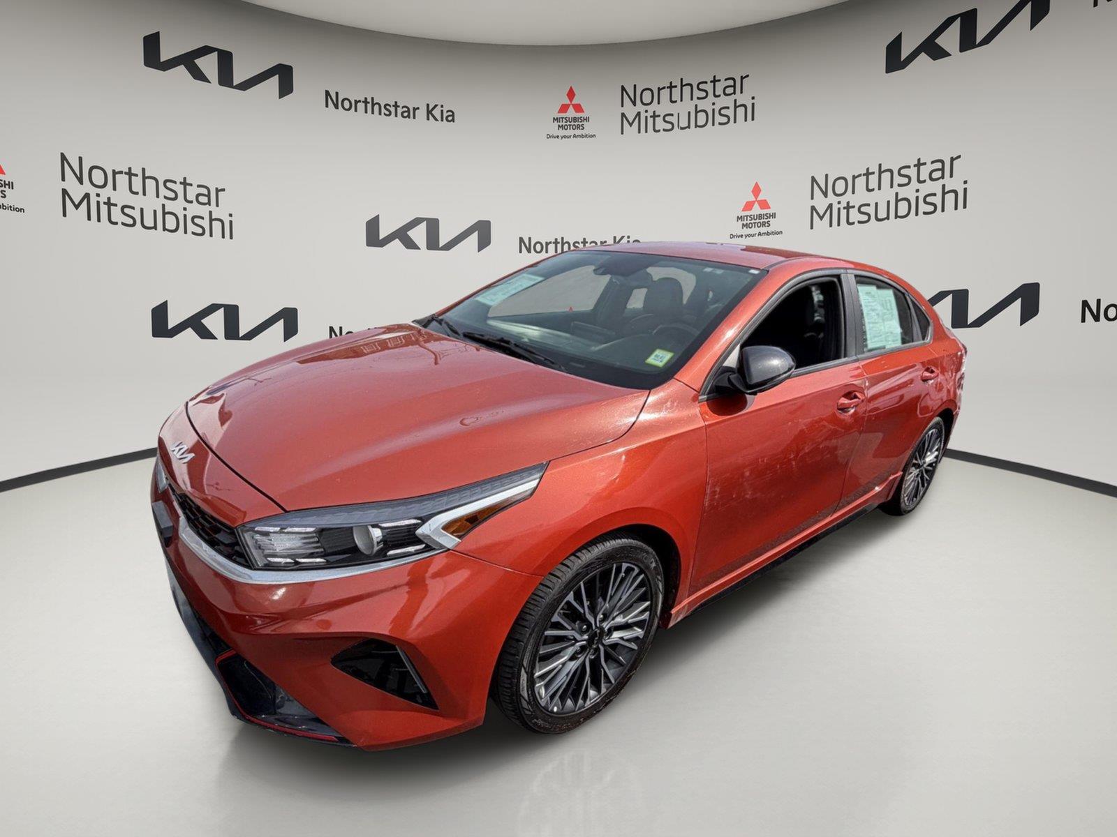 Fire Orange 2023 Kia Forte Sedan Front-Wheel Drive Continuously Variable Transmission
