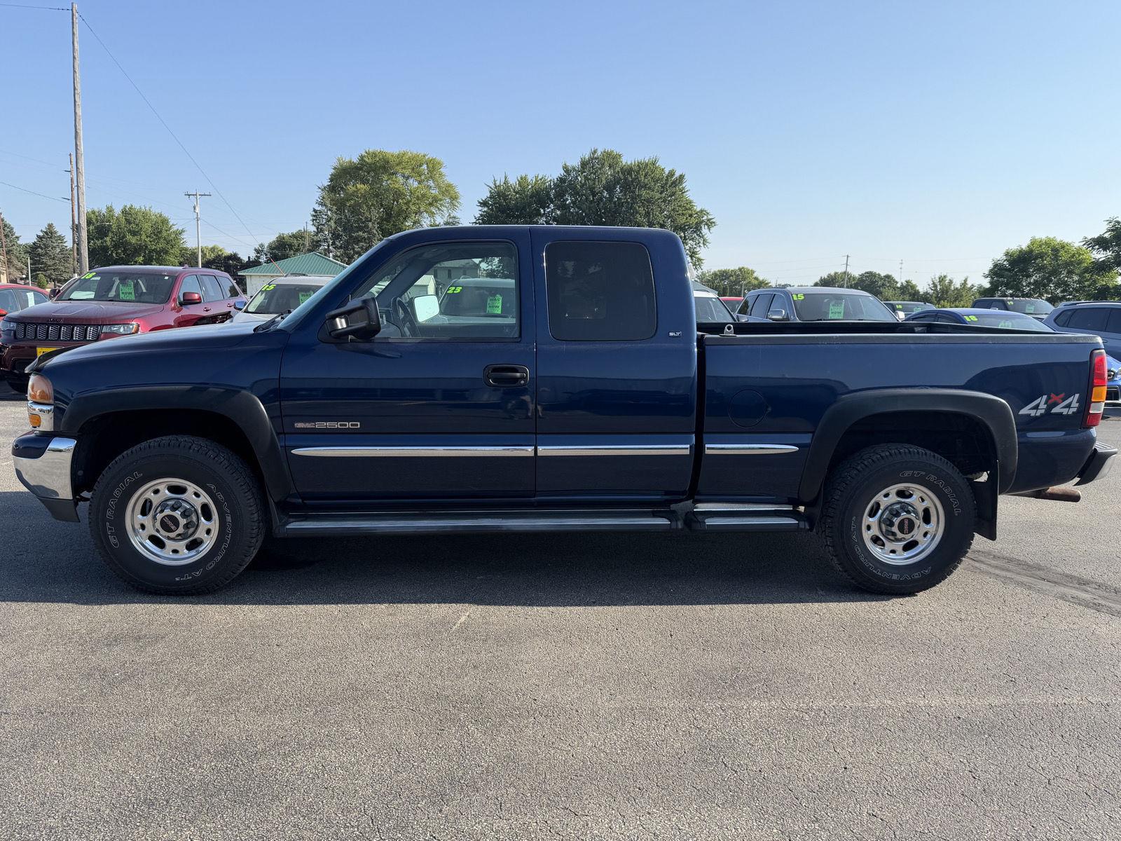 Indigo Blue (Met) 1999 GMC Sierra 2500 Pickup Truck Four-Wheel Drive 4-Speed Automatic Overdrive