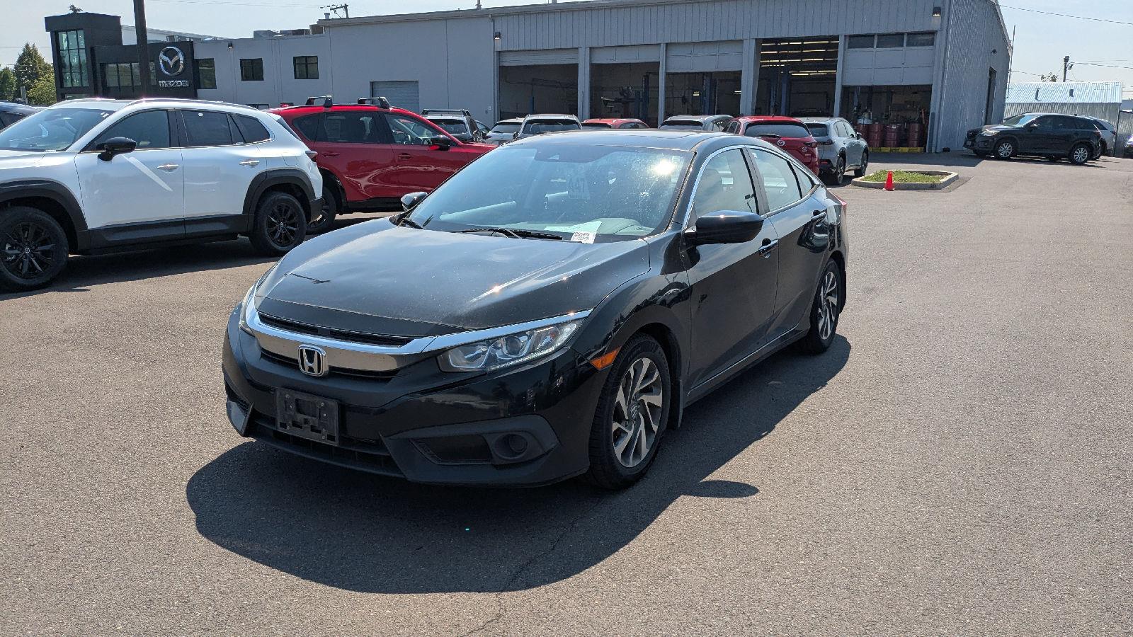 Crystal Black Pearl 2016 Honda Civic Sedan Front-Wheel Drive Continuously Variable Transmission