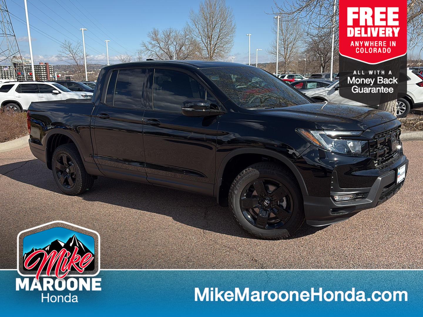 Crystal Black Pearl 2026 Honda Ridgeline Black Edition AWD Pickup Truck All-Wheel Drive 9-Speed Automatic
