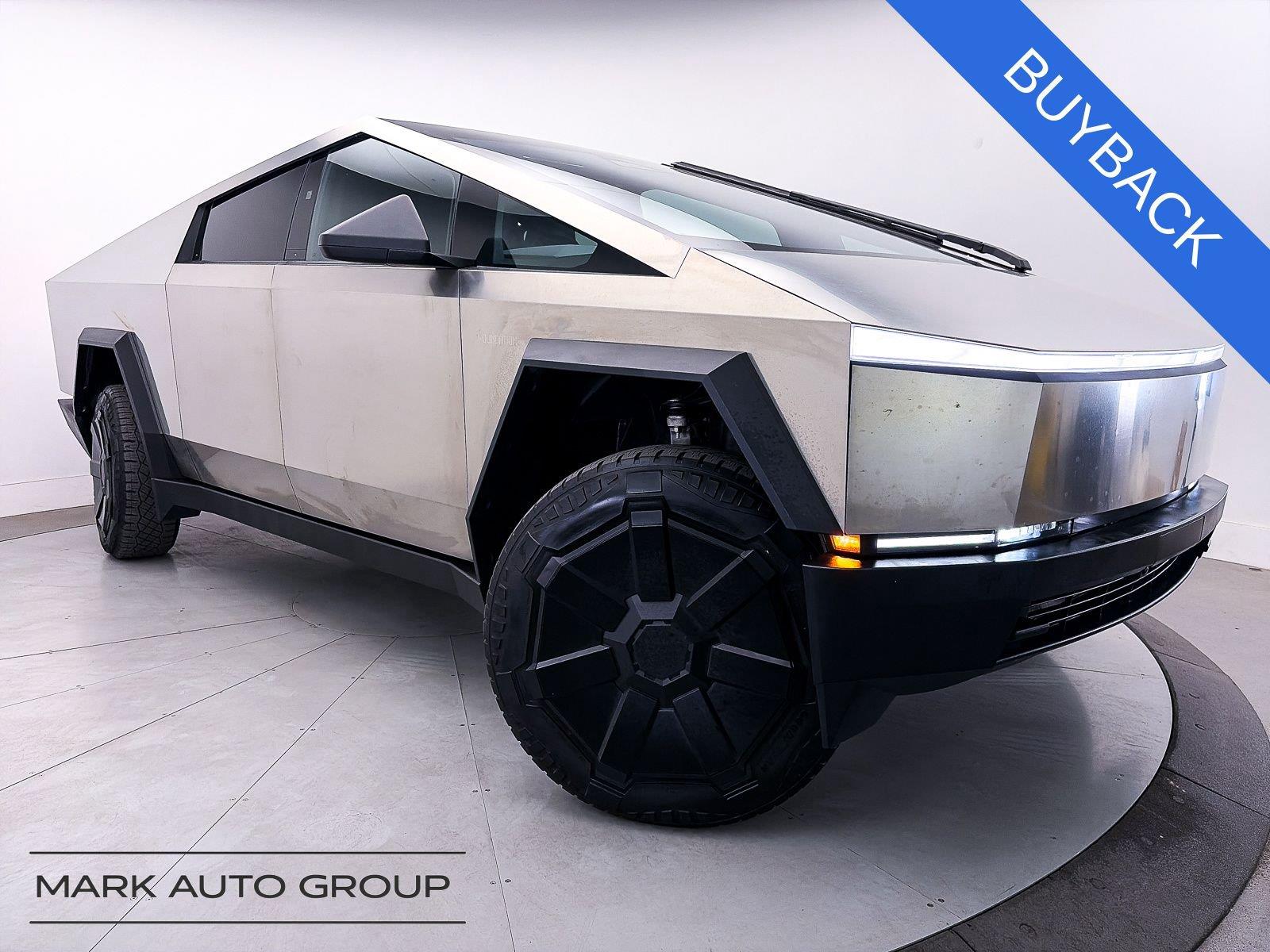 Silver 2024 Tesla Cybertruck Pickup Truck All-Wheel Drive 1-Speed Automatic