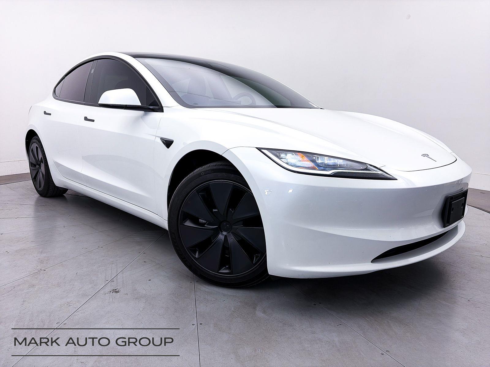 White 2024 Tesla Model 3 Sedan Rear-Wheel Drive 1-Speed Automatic
