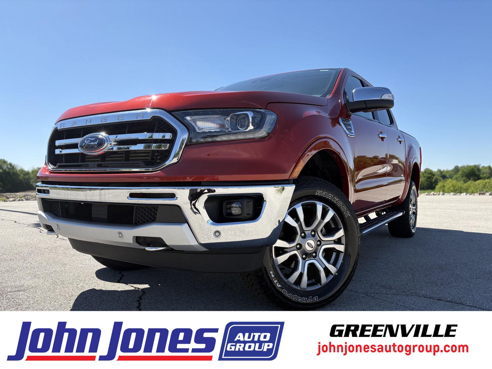 Hot Pepper Red Metallic Tinted Clearcoat 2022 Ford Ranger Lariat SuperCrew 4WD Pickup Truck Four-Wheel Drive Automatic