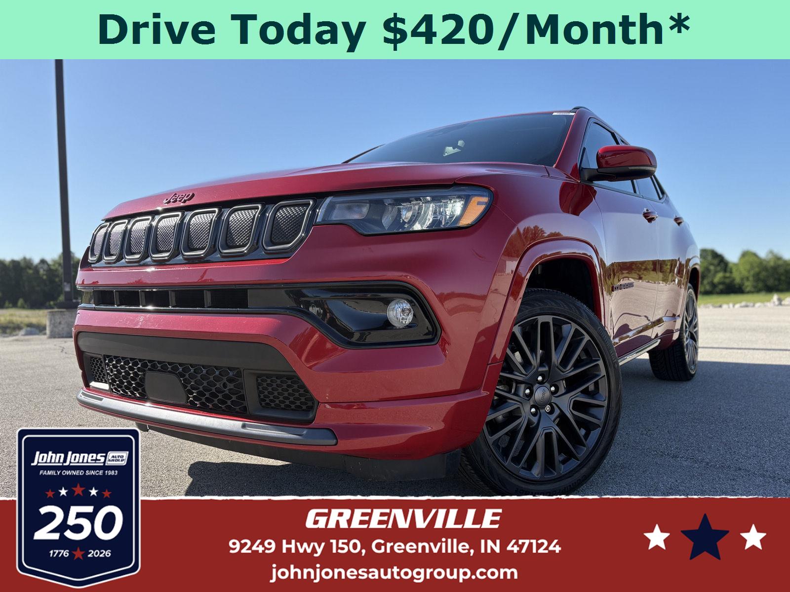 Redline Pearlcoat 2022 Jeep Compass SUV / Crossover Four-Wheel Drive 9-Speed Automatic