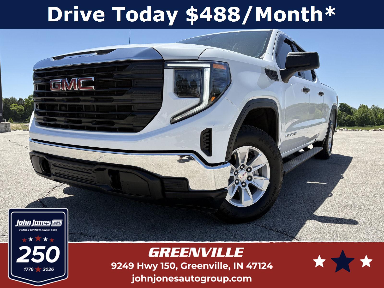 Summit White 2023 GMC Sierra 1500 Pickup Truck Four-Wheel Drive Automatic