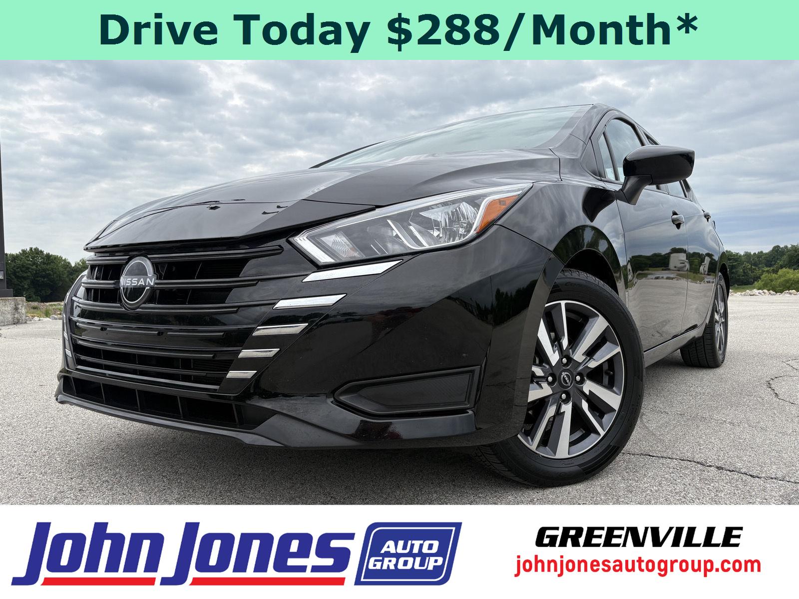 Super Black 2023 Nissan Versa SV FWD Sedan Front-Wheel Drive Continuously Variable Transmission