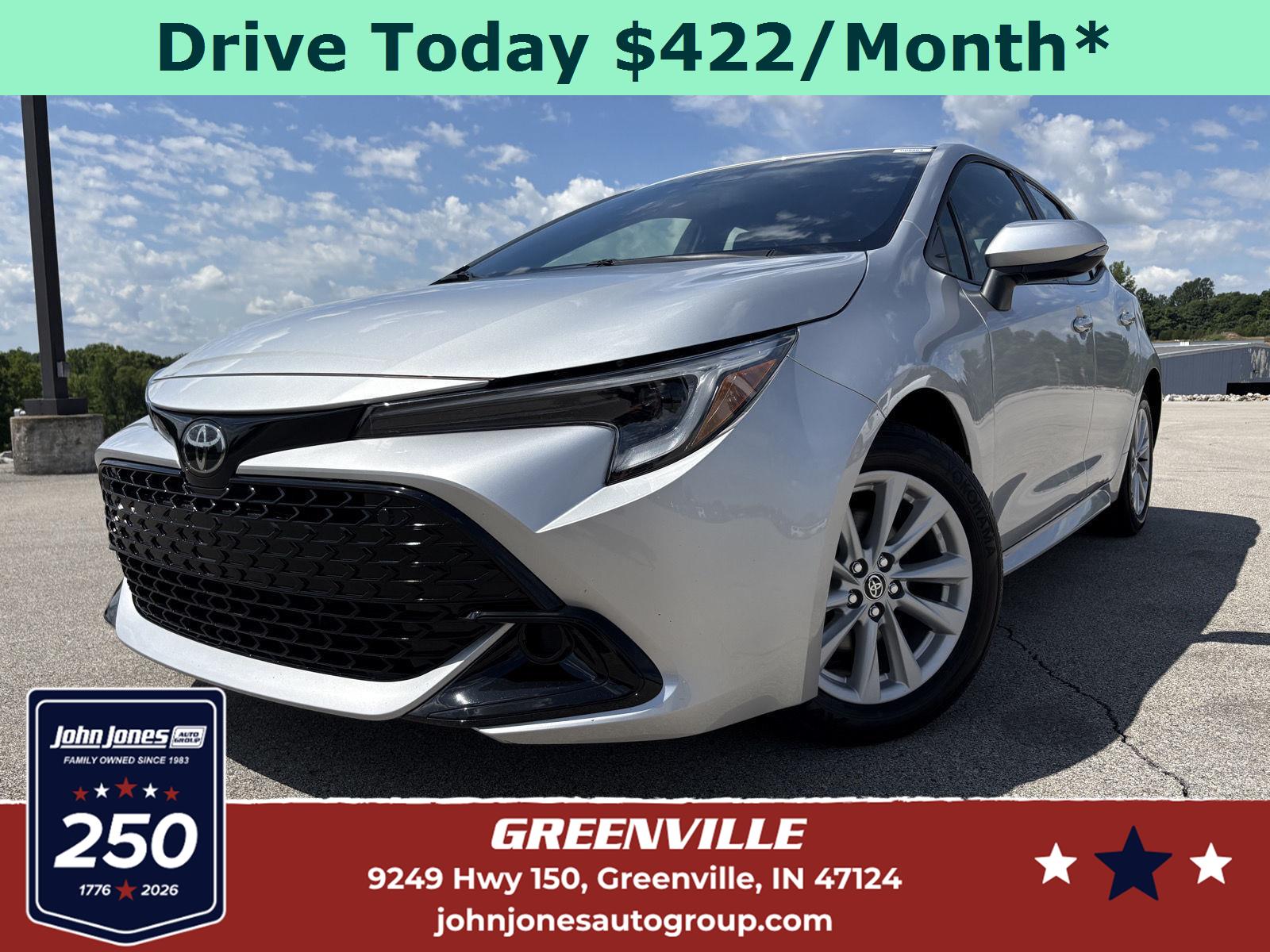 Classic Silver Metallic 2024 Toyota Corolla Hatchback Hatchback Front-Wheel Drive Continuously Variable Transmission