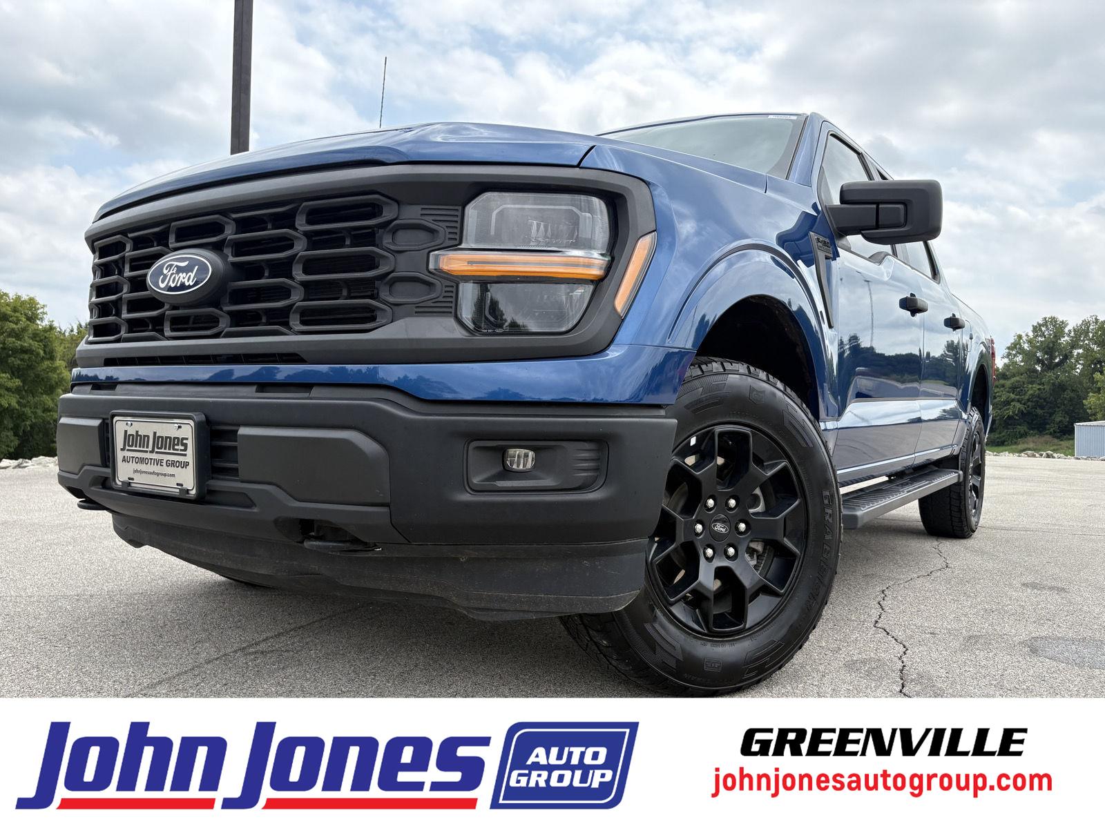 Blue 2024 Ford F-150 Pickup Truck Four-Wheel Drive