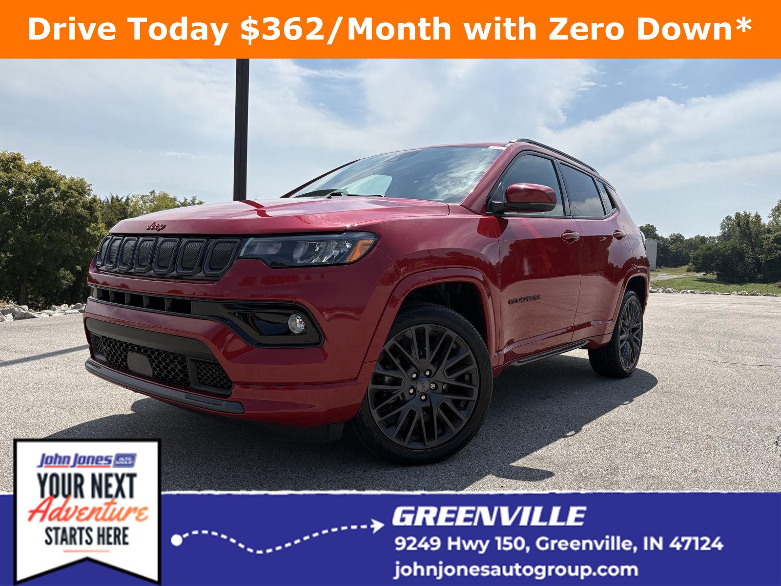 Redline Pearlcoat 2022 Jeep Compass SUV / Crossover Four-Wheel Drive 9-Speed Automatic