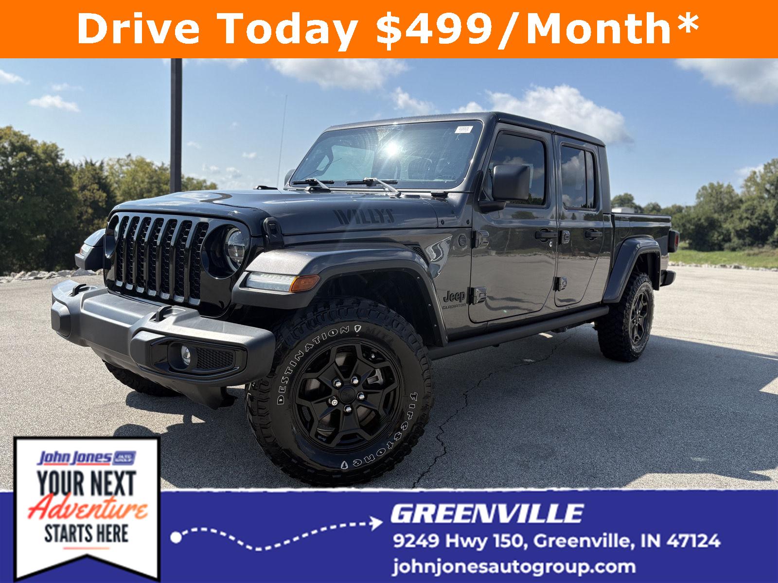 Gray (Granite Crystal Metallic Clearcoat) 2022 Jeep Gladiator Pickup Truck Four-Wheel Drive 8-Speed Automatic