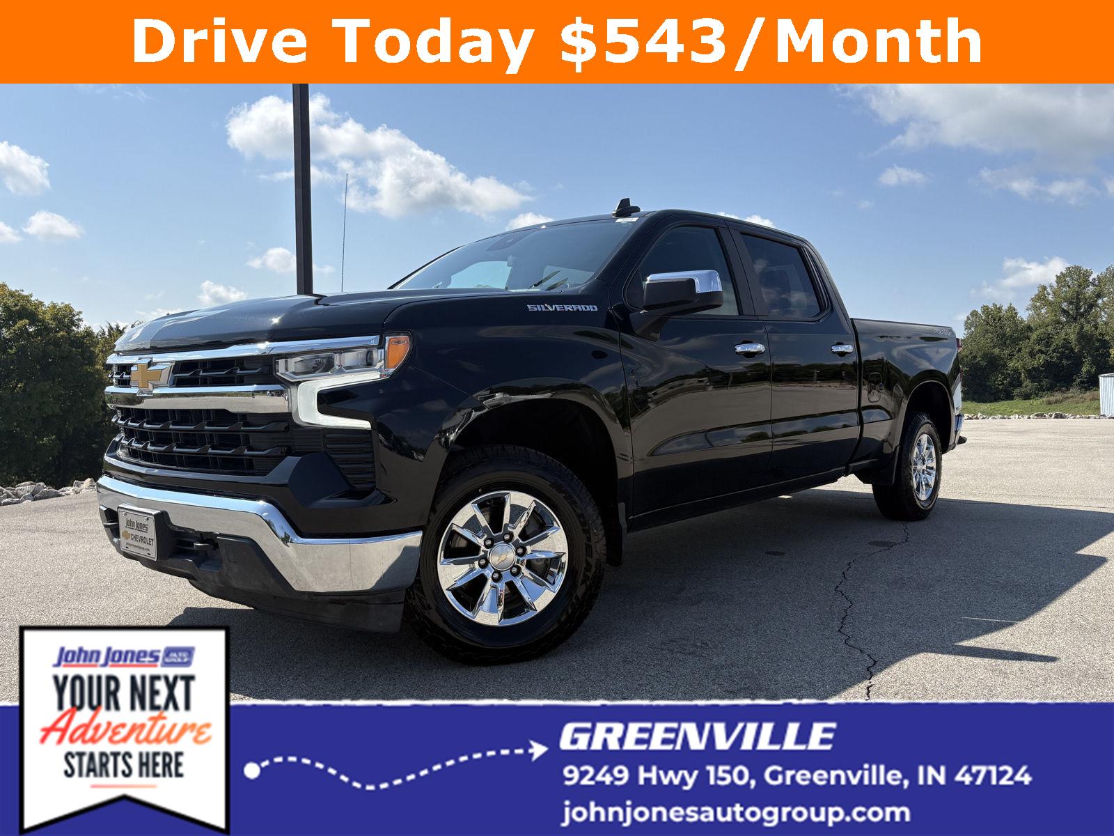 Black 2023 Chevrolet Silverado 1500 Pickup Truck Four-Wheel Drive Automatic