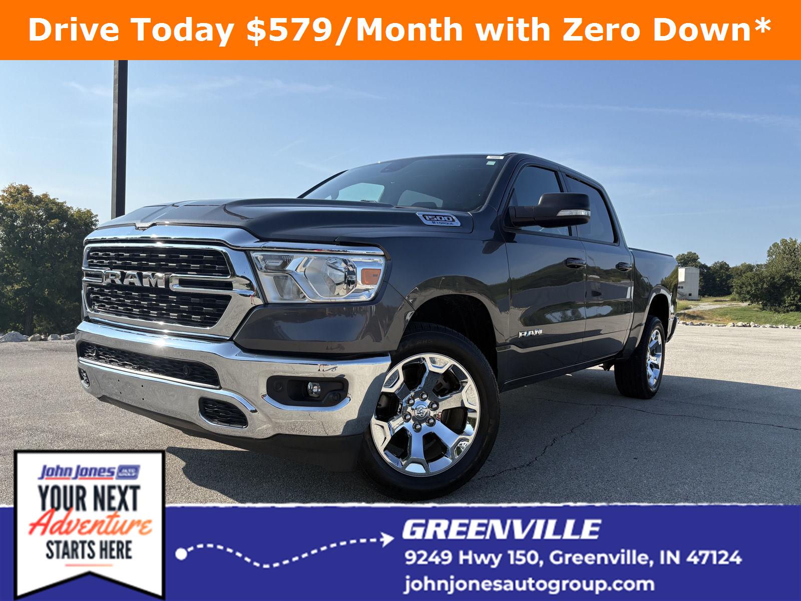 2022 RAM 1500 Gris (Granite Crystal Metallic Clearcoat) Camioneta Todo terreno 8 velocidades Automática