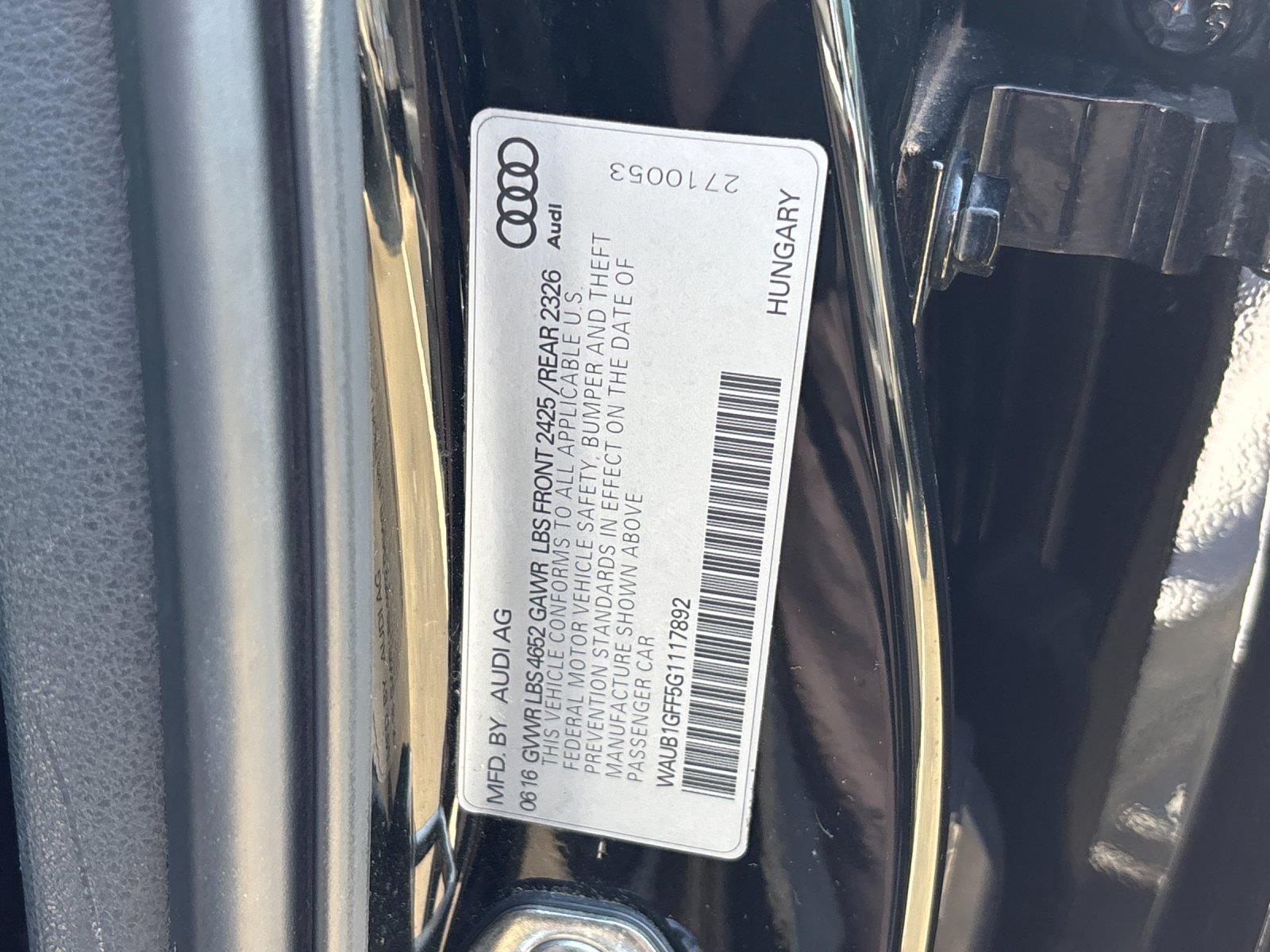 Used 2016 Mythos Black Metallic Audi Premium Plus image 12