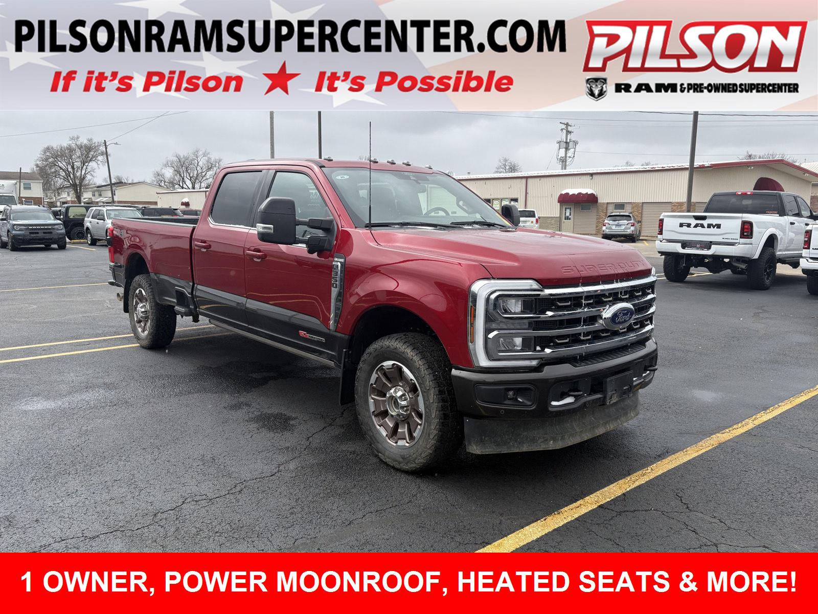Rapid Red Metallic Tinted Clearcoat 2024 Ford F-350 Super Duty Pickup Truck Four-Wheel Drive Automatic