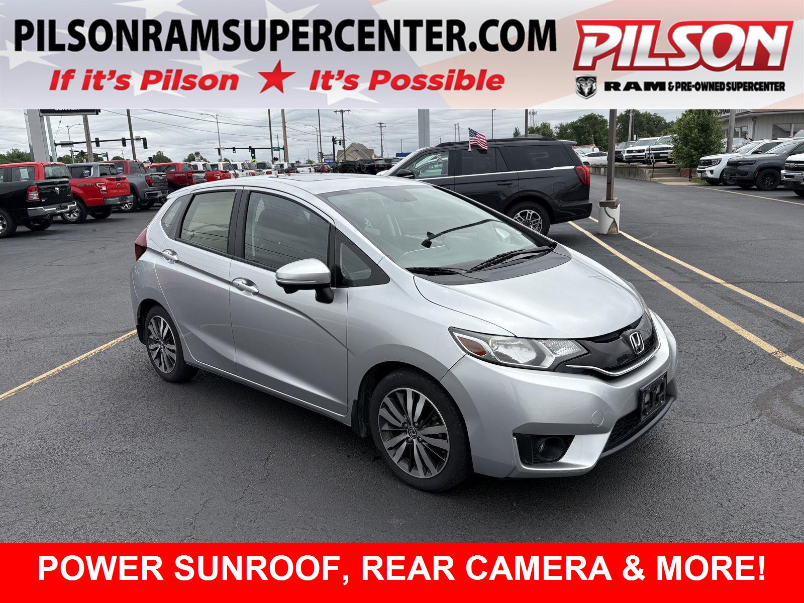Alabaster Silver Metallic 2016 Honda Fit EX Hatchback Front-Wheel Drive Continuously Variable Transmission