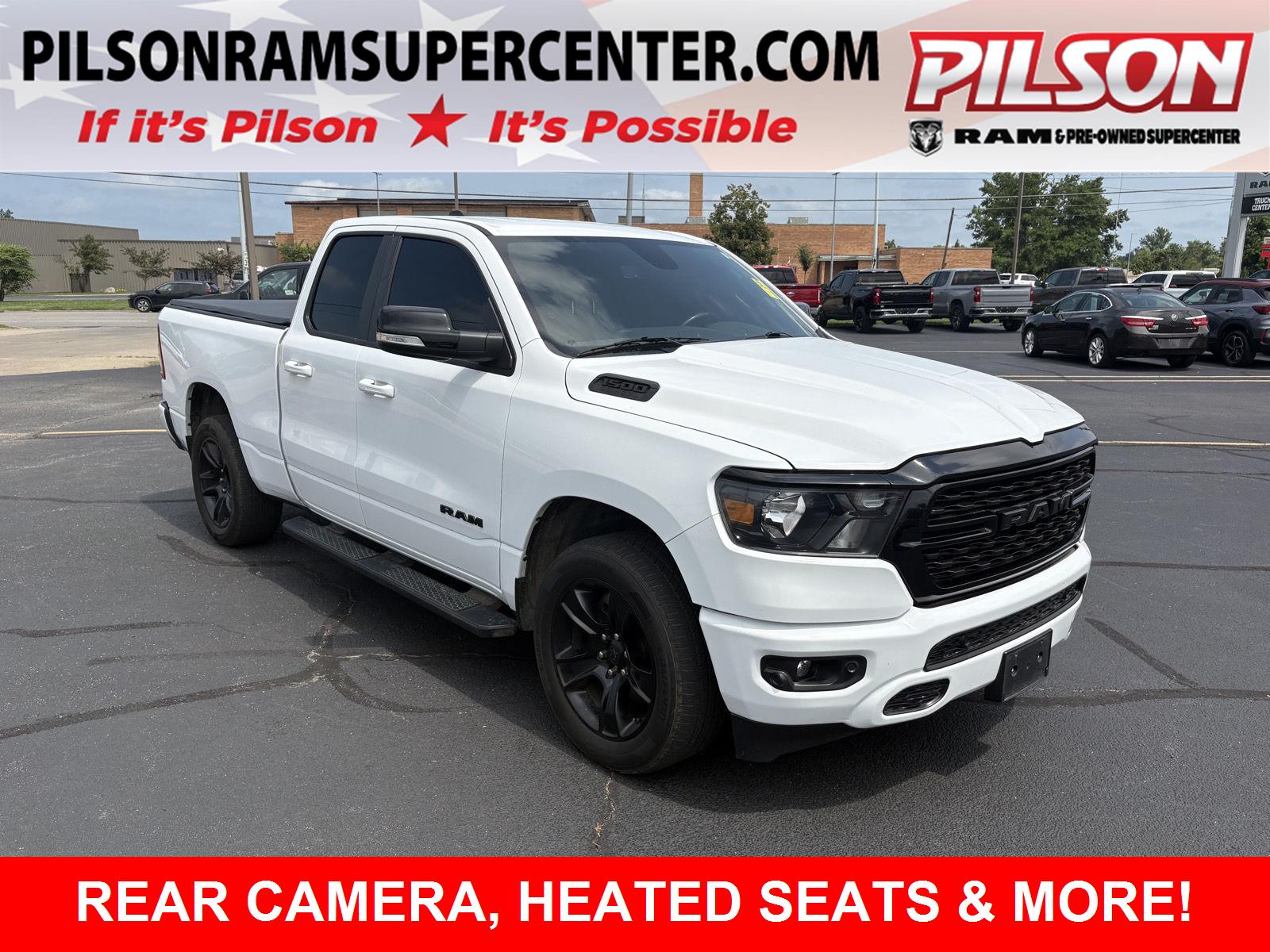 Bright White Clearcoat 2022 RAM 1500 Pickup Truck Four-Wheel Drive 8-Speed Automatic