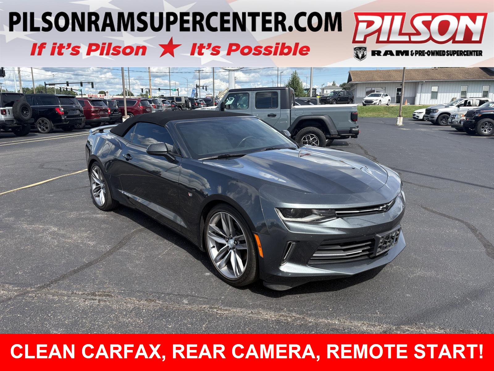 Nightfall Gray Metallic 2018 Chevrolet Camaro Convertible Rear-Wheel Drive 8-Speed Automatic