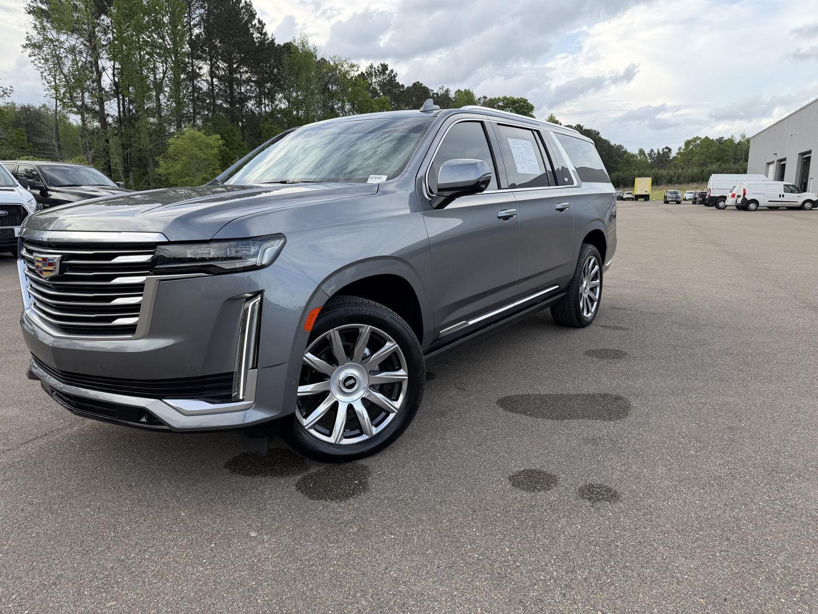 Gray (Satin Steel Metallic) 2021 Cadillac Escalade ESV Premium Luxury Platinum AWD SUV / Crossover Four-Wheel Drive Automatic