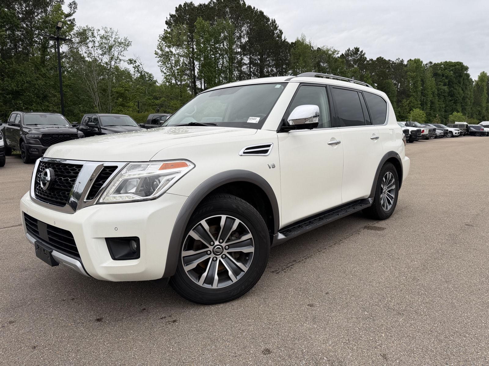 Pearl White 2018 Nissan Armada SL 4WD SUV / Crossover Four-Wheel Drive Automatic