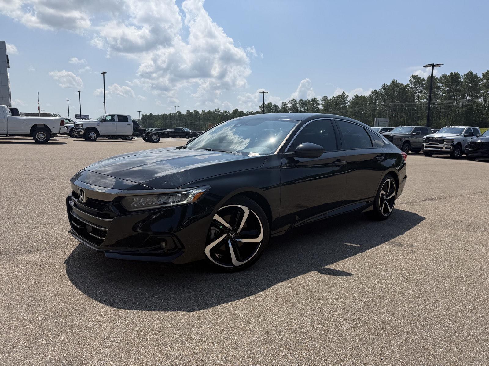 Crystal Black Pearl 2021 Honda Accord Sedan Front-Wheel Drive Continuously Variable Transmission