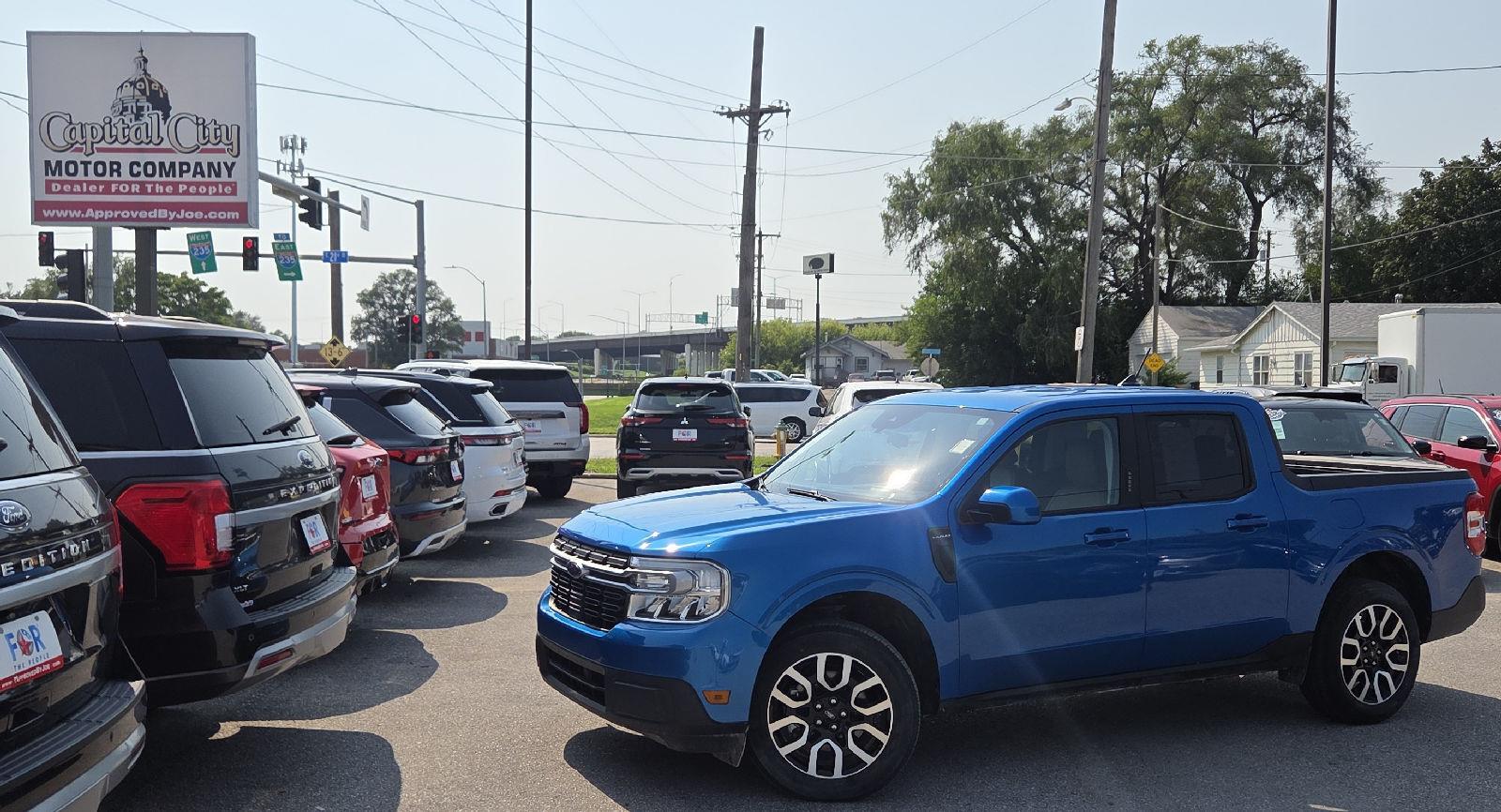 Velocity Blue 2022 Ford Maverick Pickup Truck Front-Wheel Drive 8-Speed Automatic