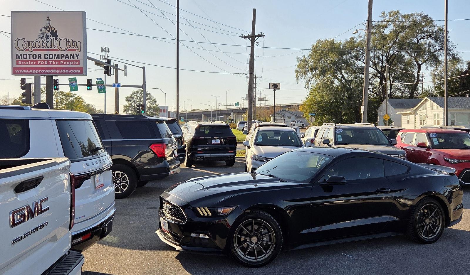 Black 2015 Ford Mustang Coupe Rear-Wheel Drive 6-Speed Automatic