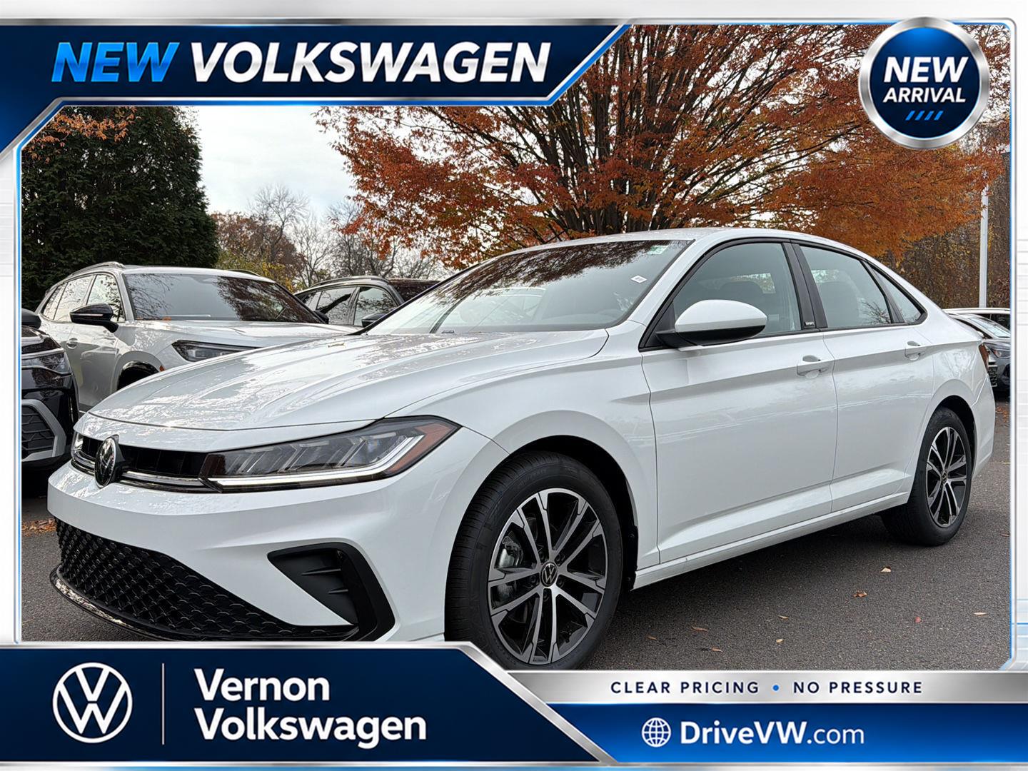 Pure White 2026 Volkswagen Jetta Sedan Front-Wheel Drive Automatic