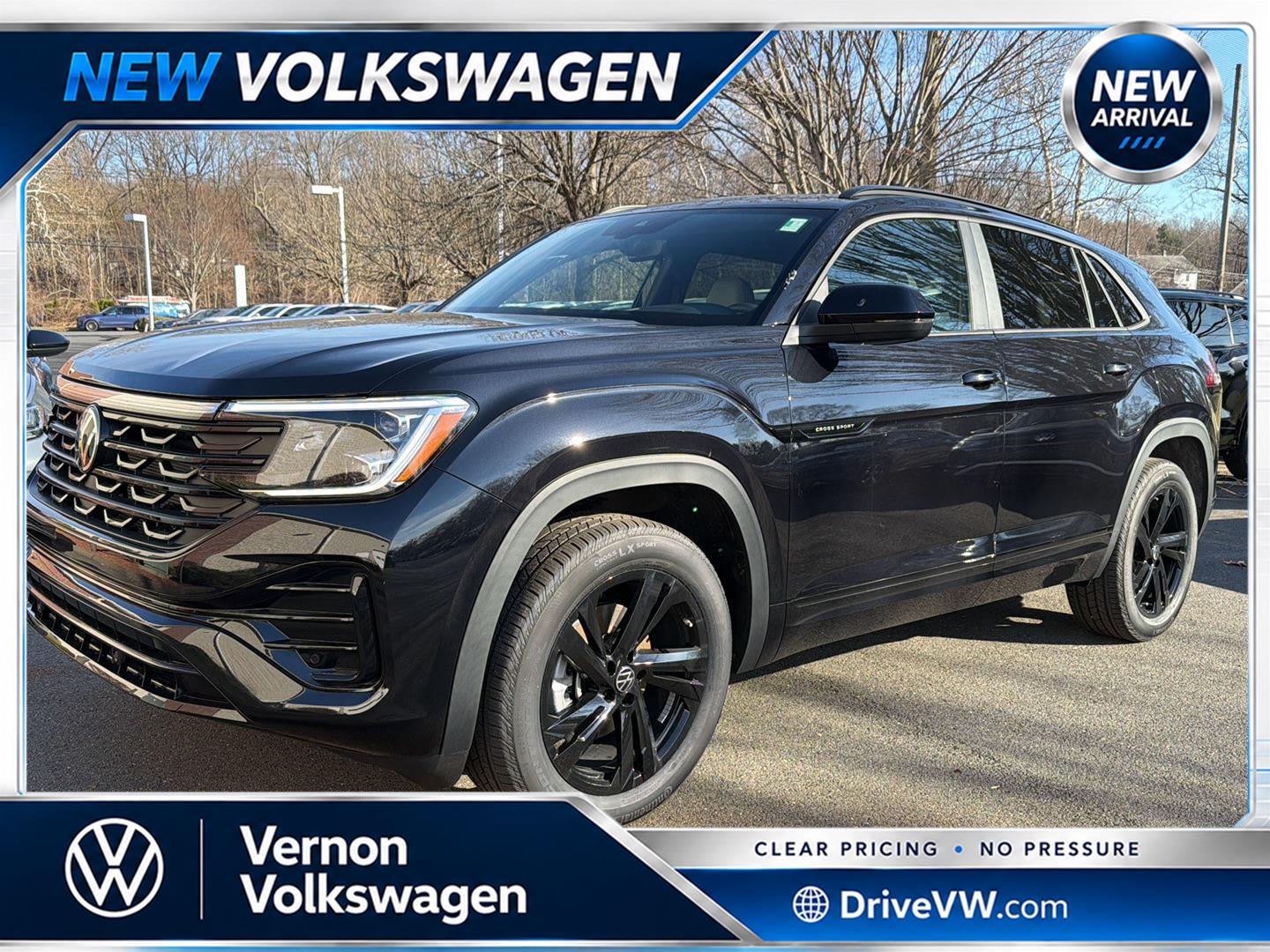 Deep Black Pearl 2026 Volkswagen Atlas Cross Sport SUV / Crossover All-Wheel Drive Automatic