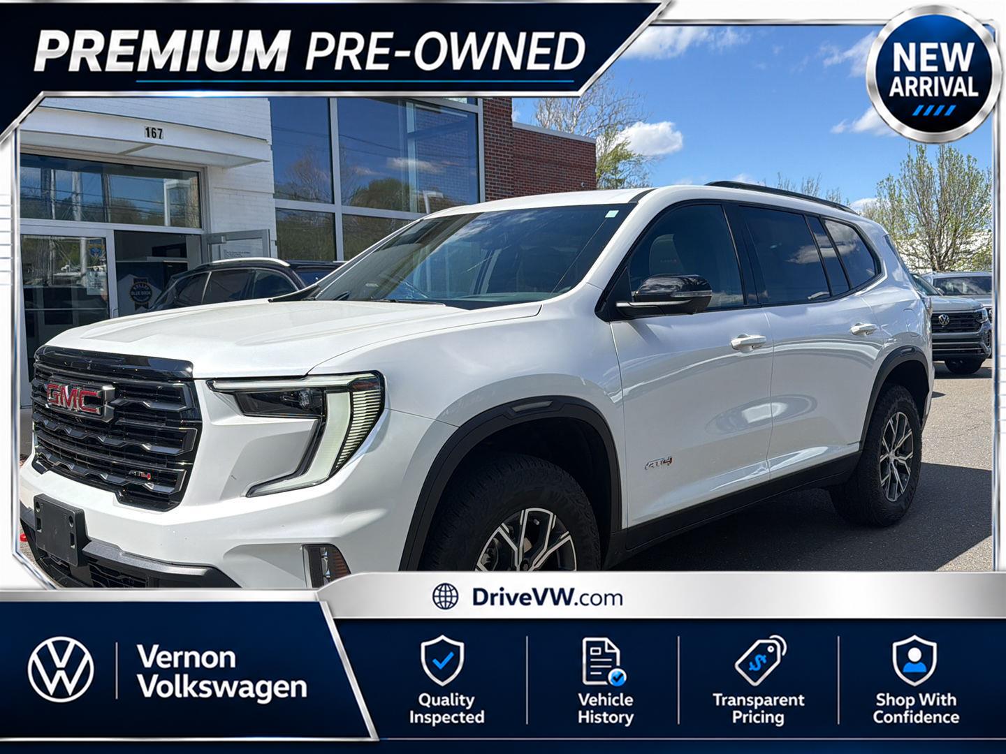 White Frost Tricoat 2025 GMC Acadia AT4 AWD SUV / Crossover Four-Wheel Drive 8-Speed Automatic