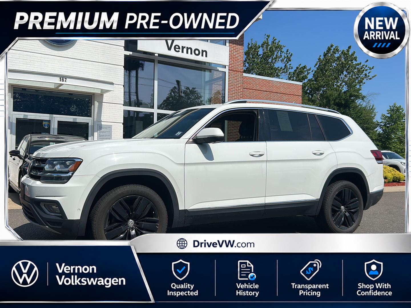 Pure White 2018 Volkswagen Atlas SUV / Crossover All-Wheel Drive Automatic